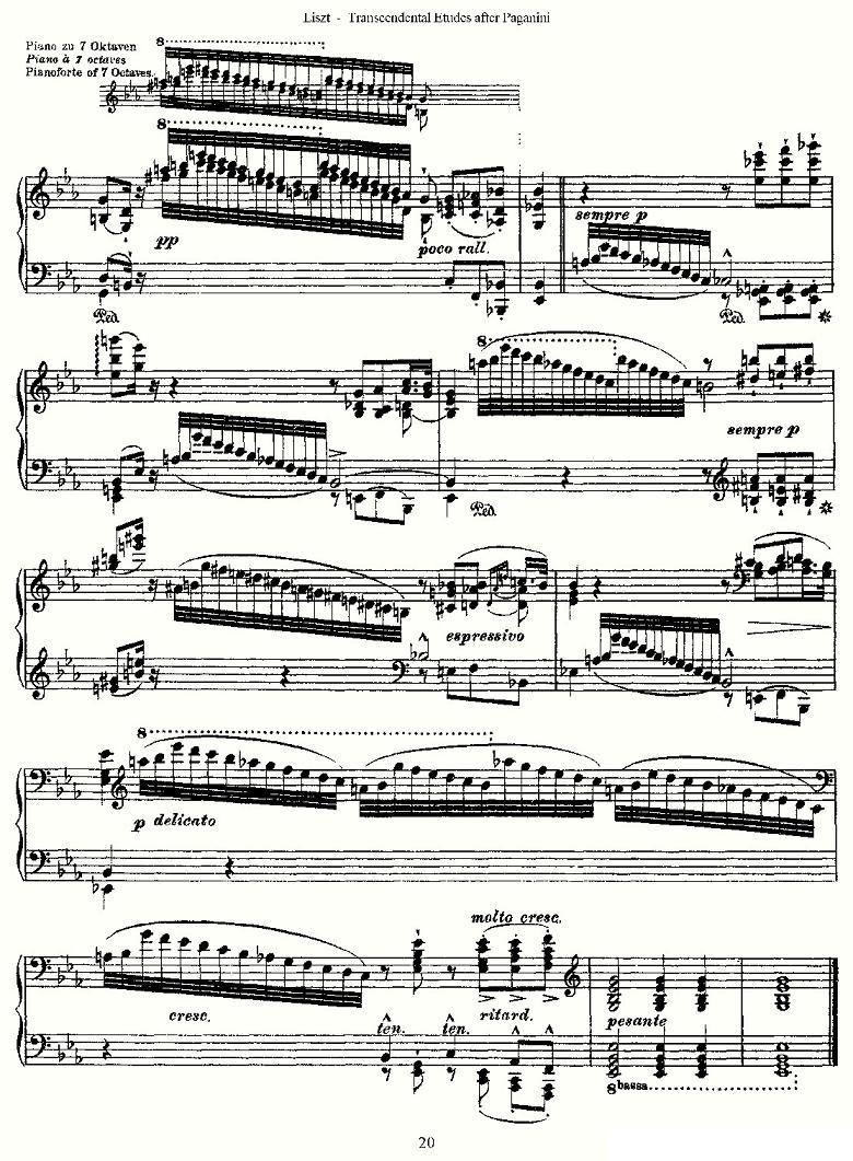 李斯特六首帕格尼尼练习曲之（二）钢琴曲谱（图8）