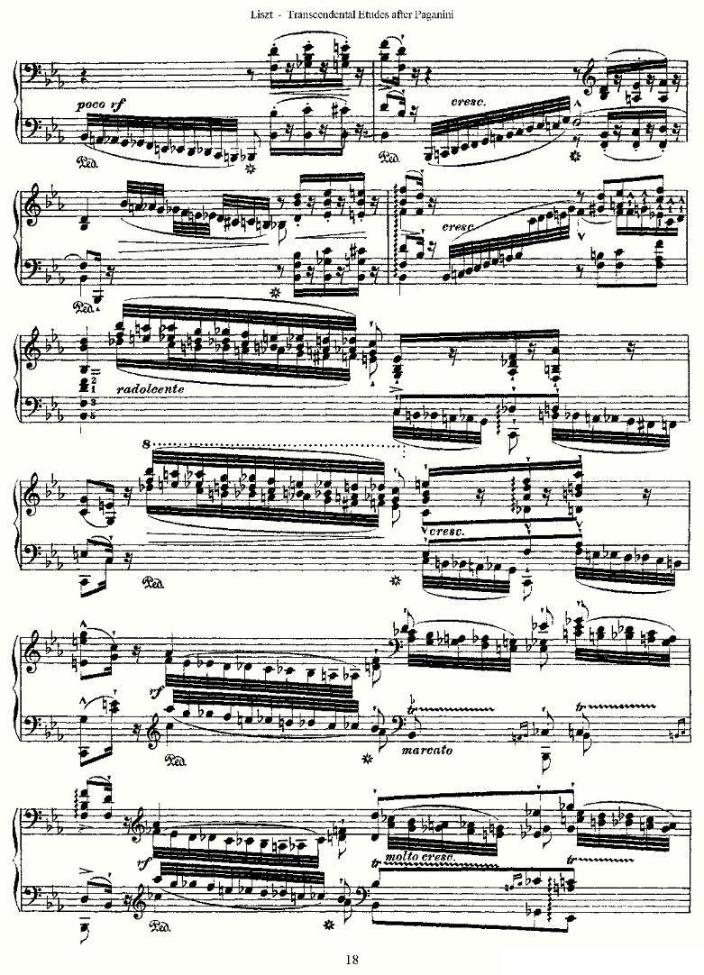 李斯特六首帕格尼尼练习曲之（二）钢琴曲谱（图6）