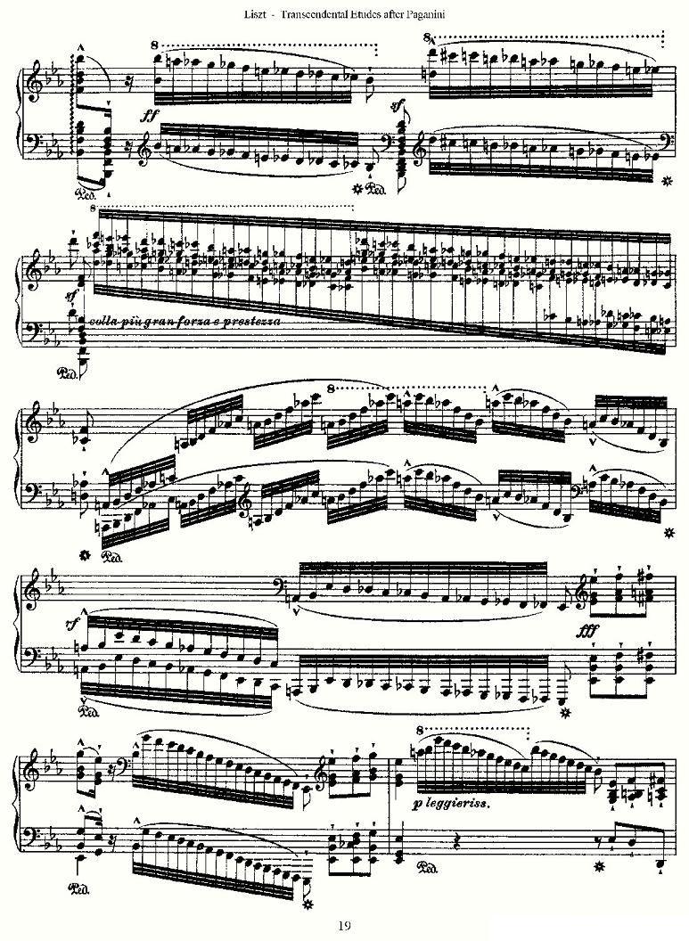 李斯特六首帕格尼尼练习曲之（二）钢琴曲谱（图7）