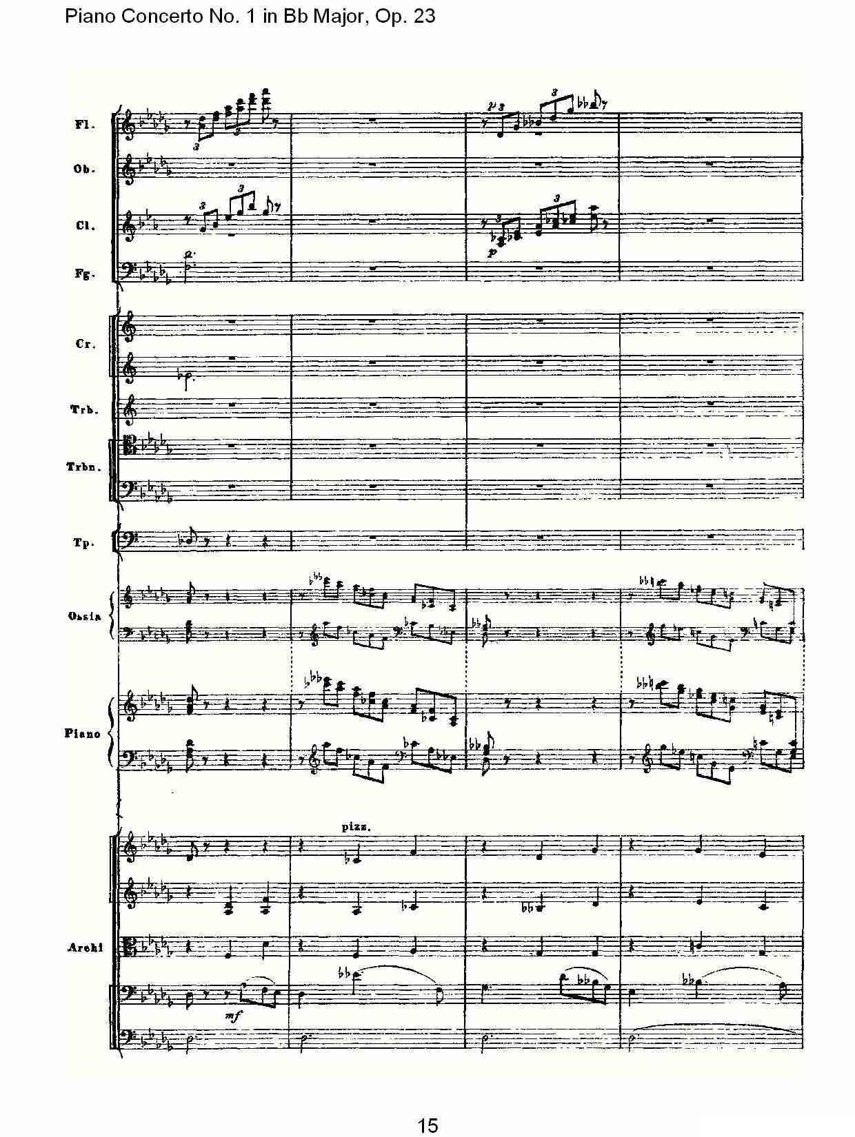 Bb大调第一钢琴协奏曲,Op.23第一乐章第一部（一）钢琴曲谱（图15）
