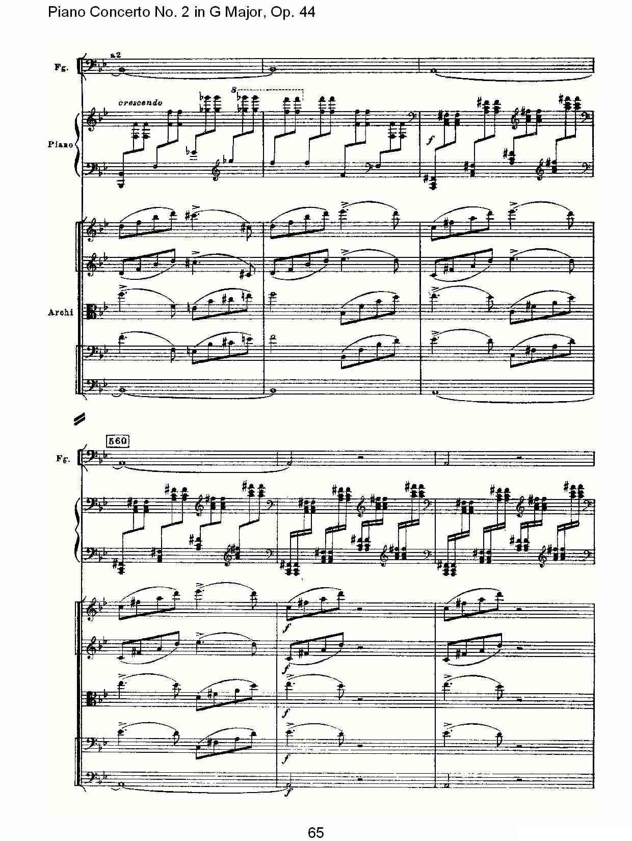 G大调第二钢琴协奏曲, Op.44第一乐章（三）钢琴曲谱（图5）