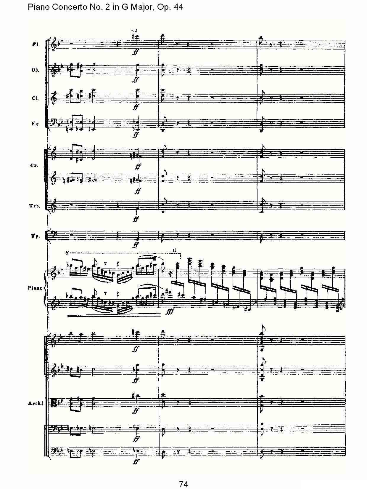 G大调第二钢琴协奏曲, Op.44第一乐章（三）钢琴曲谱（图14）