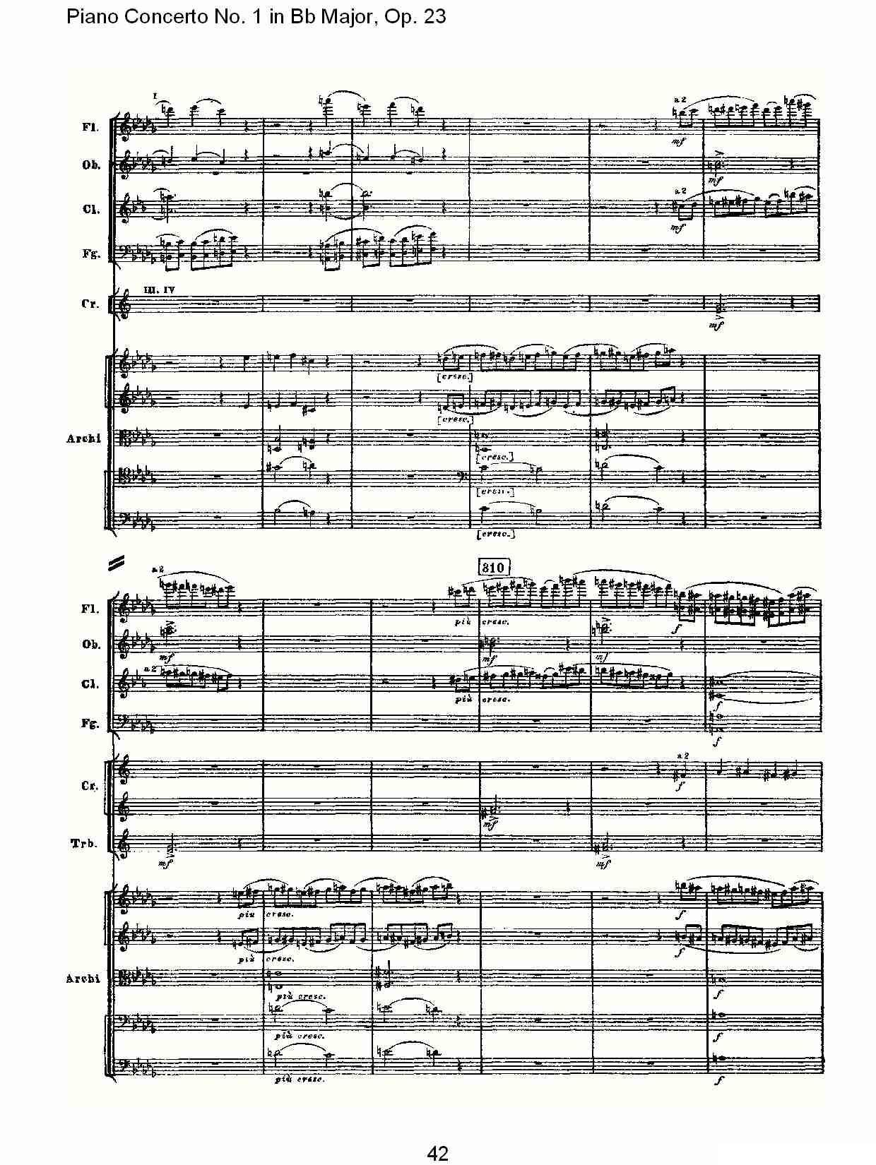 Bb大调第一钢琴协奏曲,Op.23第一乐章第一部（二）钢琴曲谱（图7）