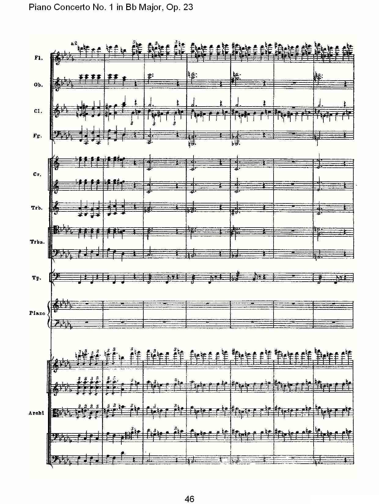 Bb大调第一钢琴协奏曲,Op.23第一乐章第一部（二）钢琴曲谱（图11）