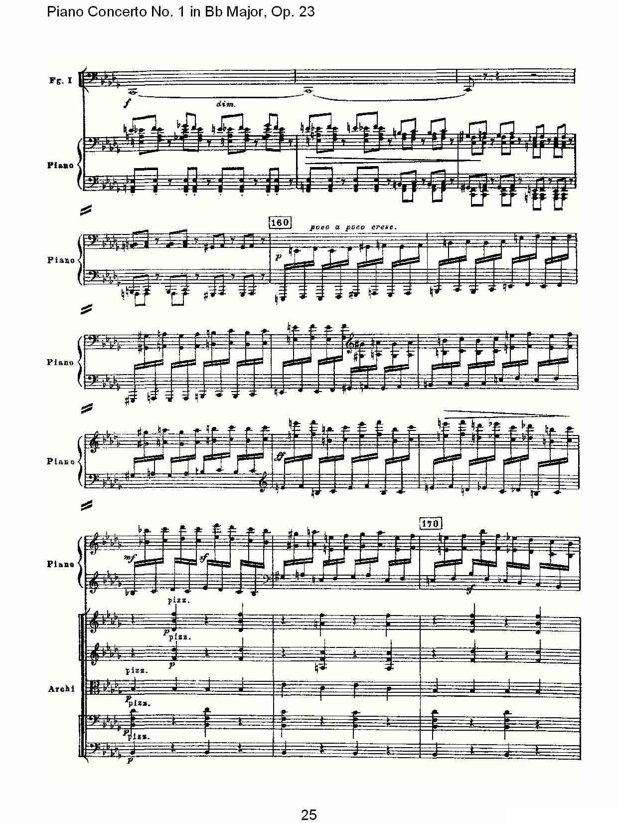 Bb大调第一钢琴协奏曲,Op.23第一乐章第一部（一）钢琴曲谱（图25）