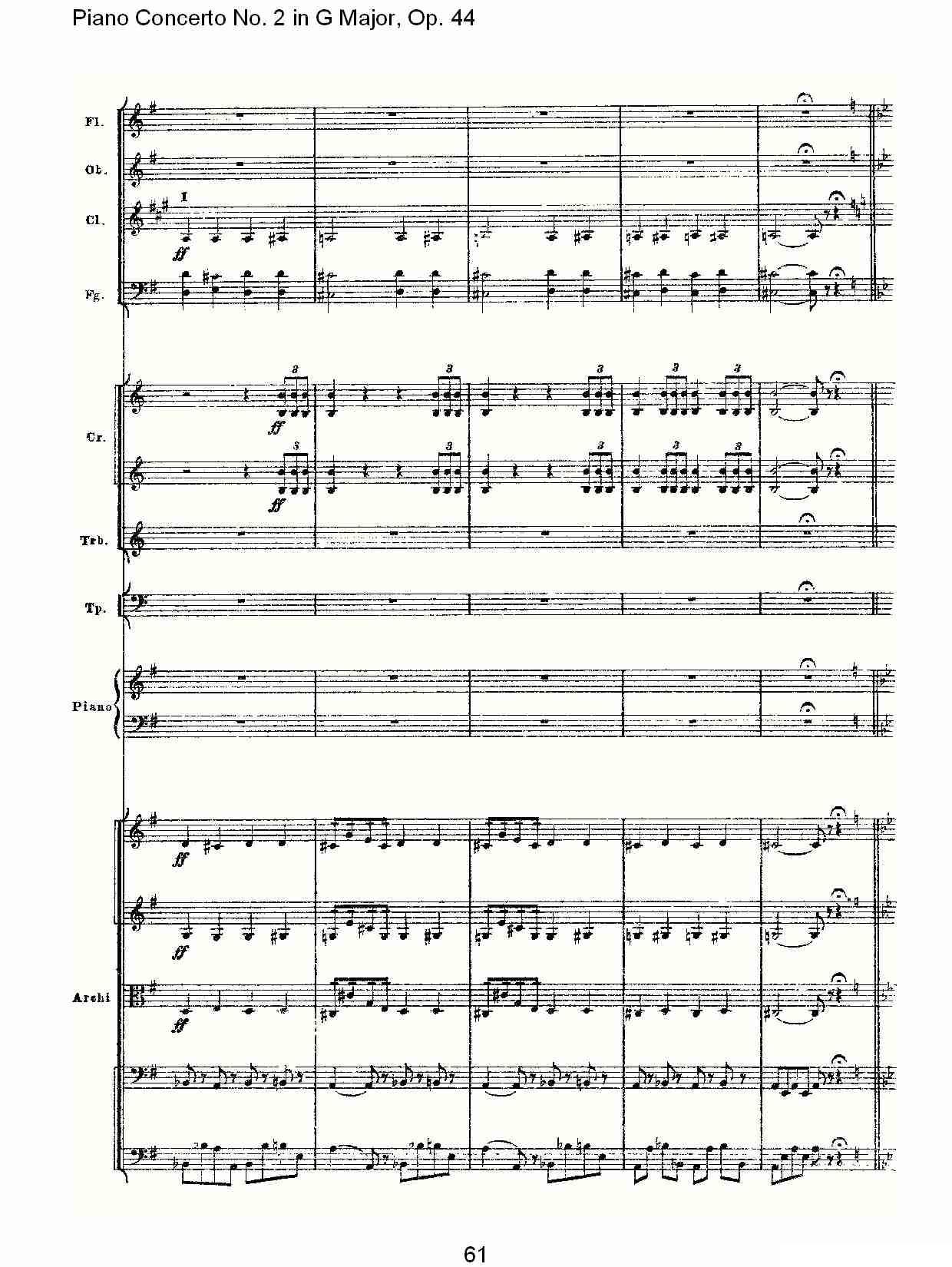 G大调第二钢琴协奏曲, Op.44第一乐章（三）钢琴曲谱（图1）