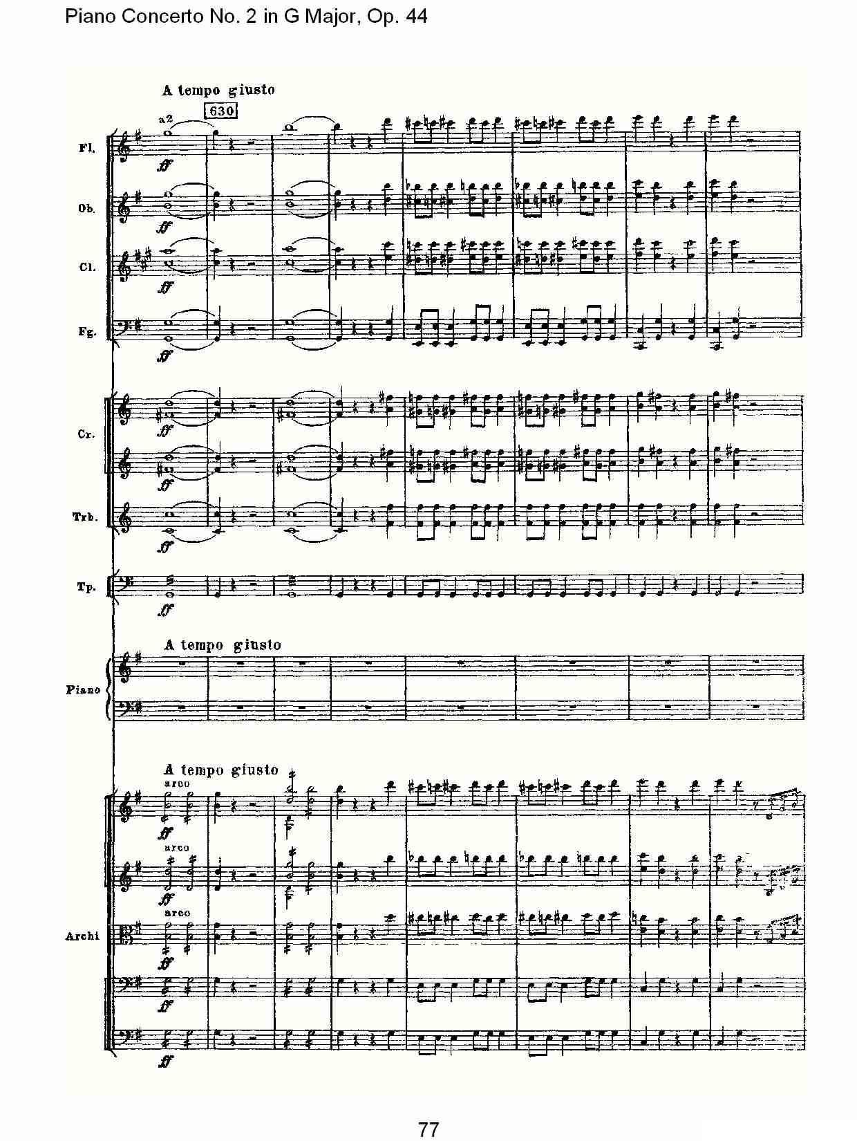 G大调第二钢琴协奏曲, Op.44第一乐章（三）钢琴曲谱（图17）