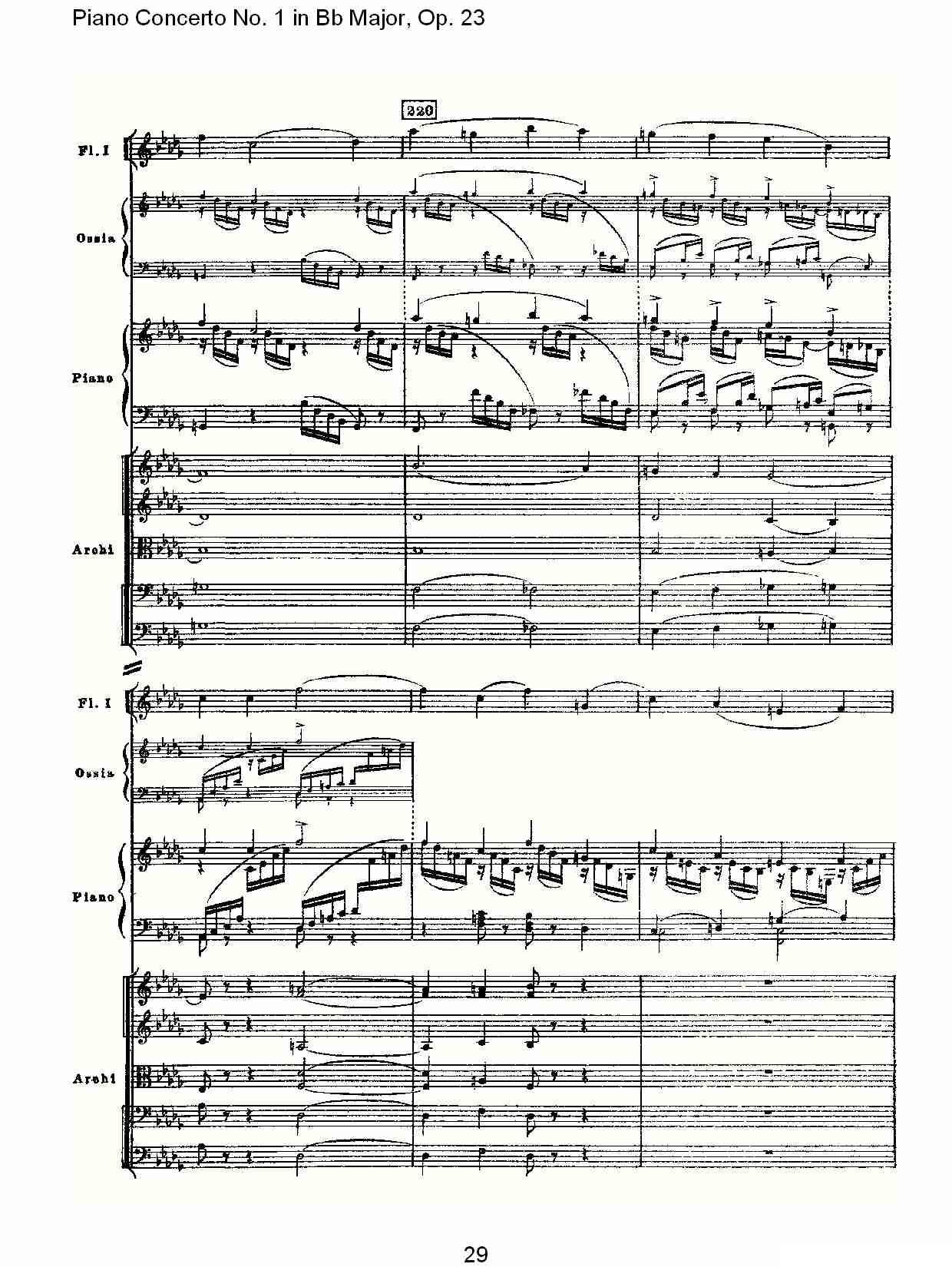 Bb大调第一钢琴协奏曲,Op.23第一乐章第一部（一）钢琴曲谱（图29）