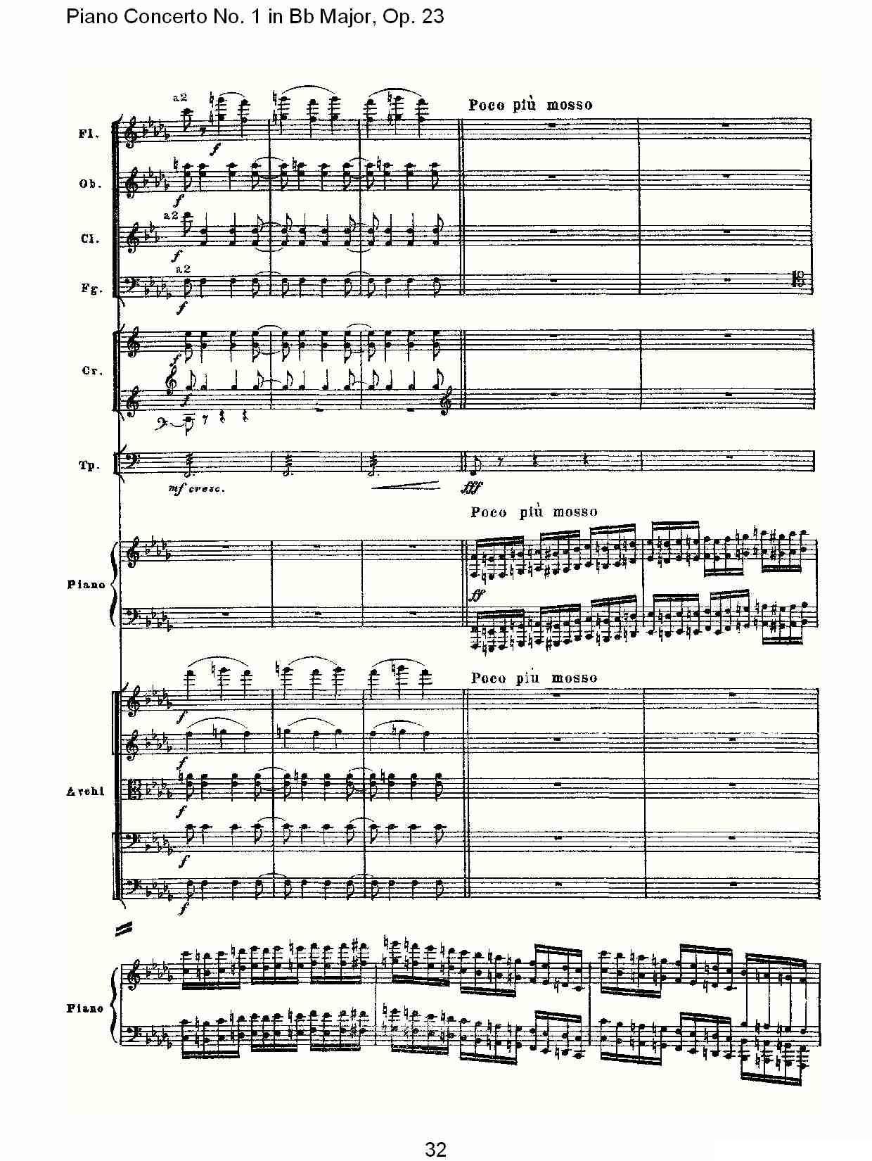 Bb大调第一钢琴协奏曲,Op.23第三乐章（二）钢琴曲谱（图2）