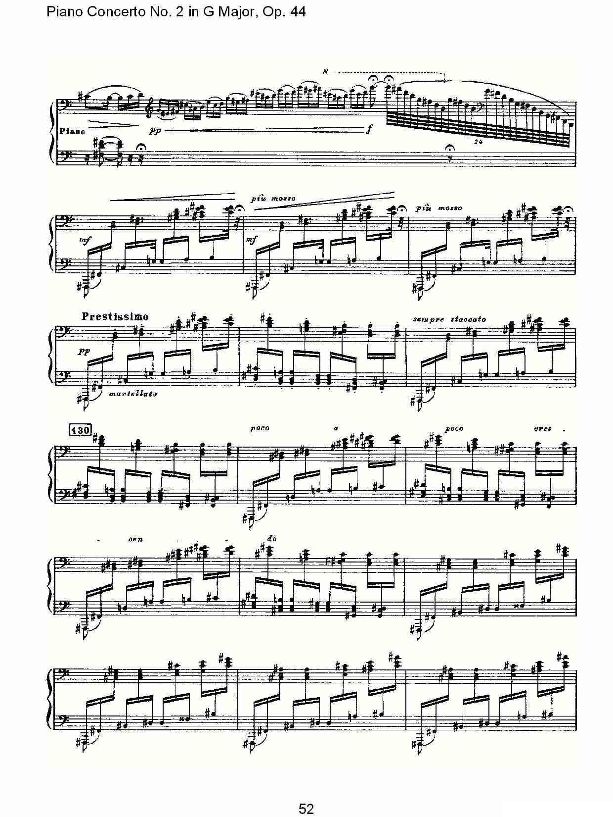 G大调第二钢琴协奏曲, Op.44第一乐章（二）钢琴曲谱（图22）