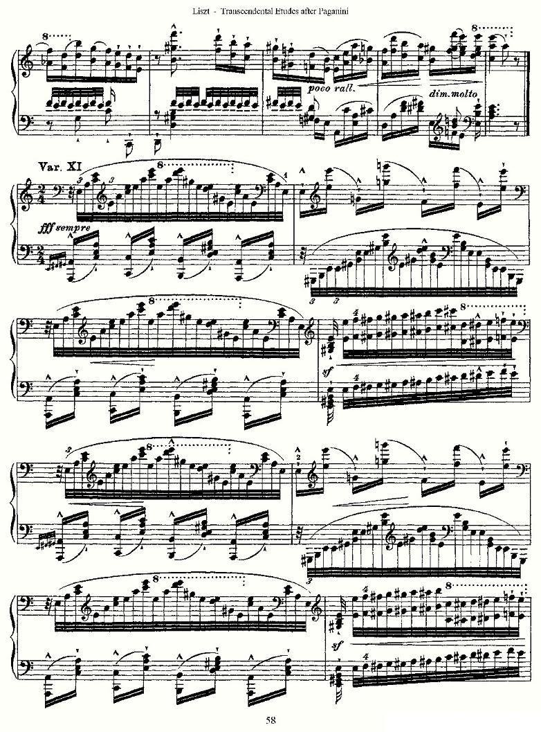 李斯特六首帕格尼尼练习曲之（六）钢琴曲谱（图8）