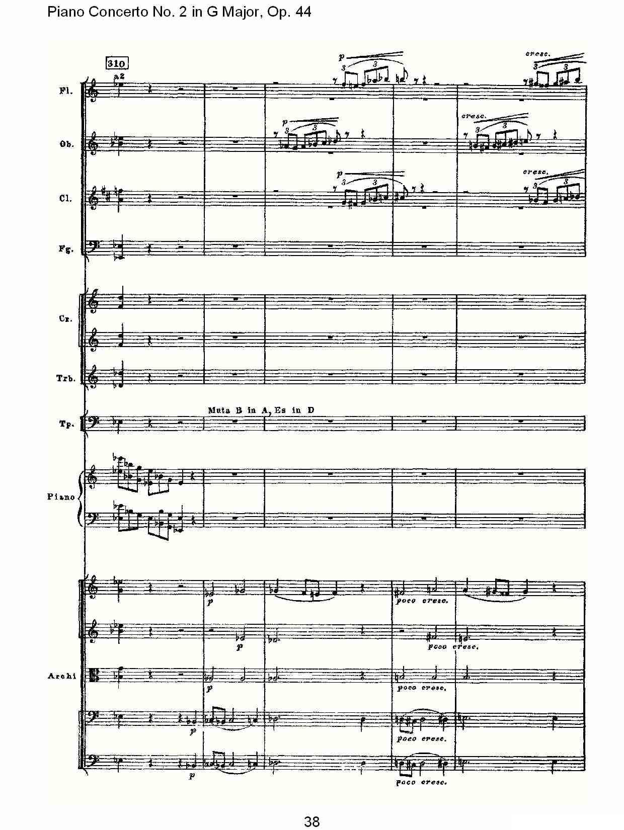 G大调第二钢琴协奏曲, Op.44第一乐章（二）钢琴曲谱（图8）