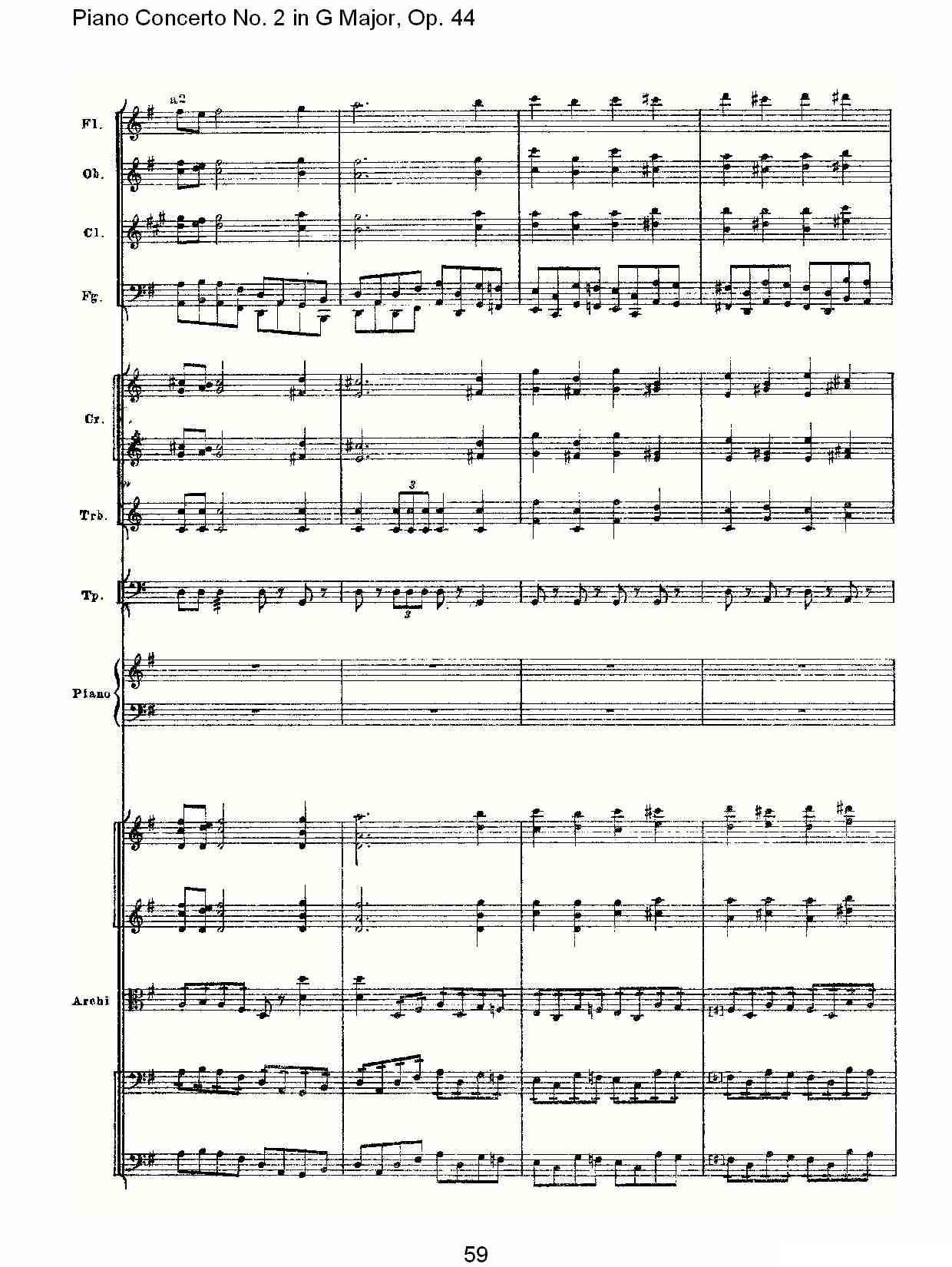 G大调第二钢琴协奏曲, Op.44第一乐章（二）钢琴曲谱（图29）