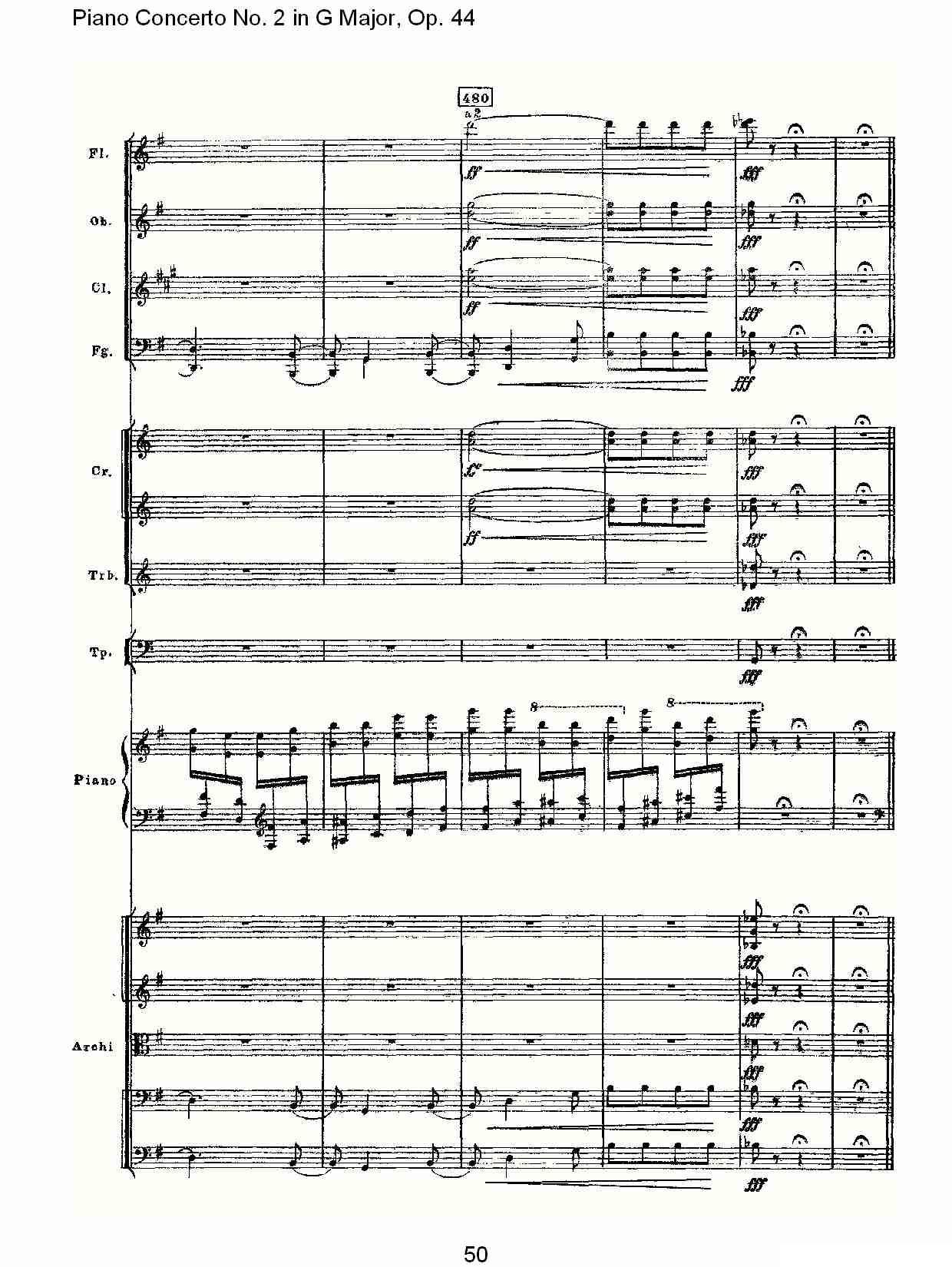 G大调第二钢琴协奏曲, Op.44第三乐章（二）钢琴曲谱（图15）