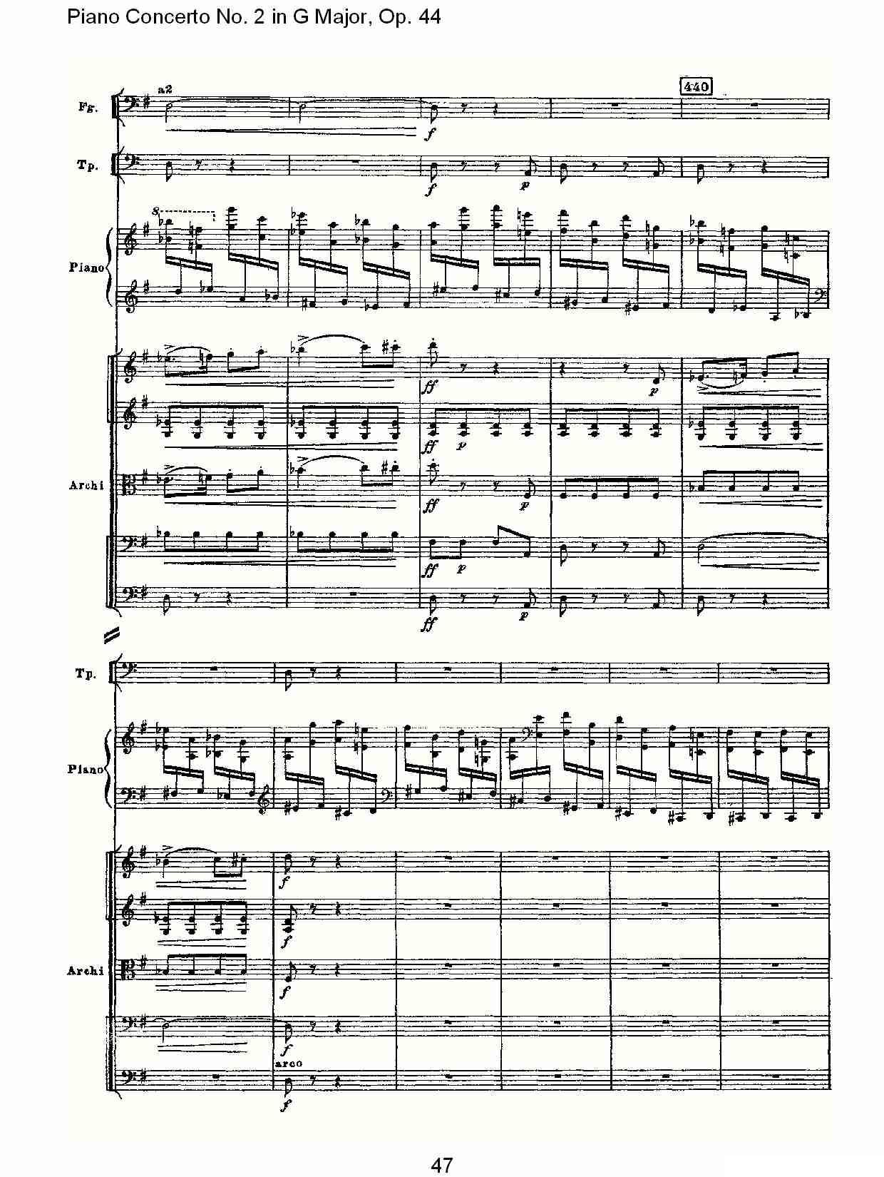 G大调第二钢琴协奏曲, Op.44第三乐章（二）钢琴曲谱（图12）