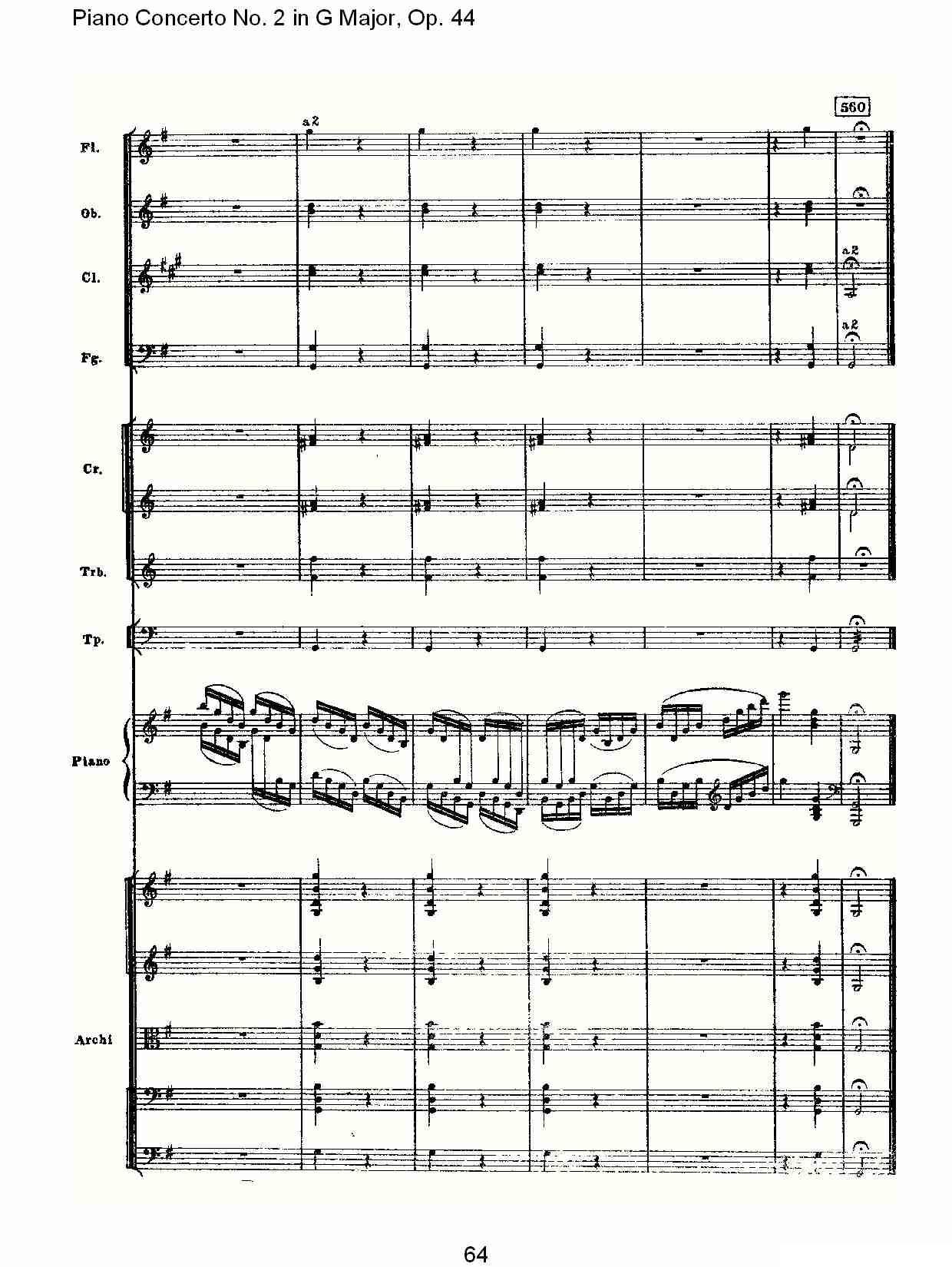 G大调第二钢琴协奏曲, Op.44第三乐章（二）钢琴曲谱（图29）