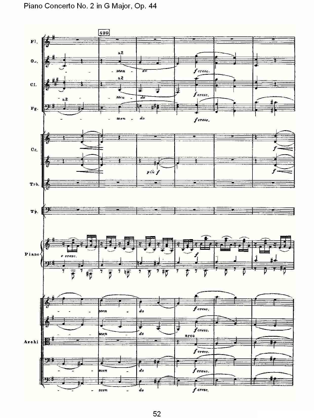 G大调第二钢琴协奏曲, Op.44第三乐章（二）钢琴曲谱（图17）