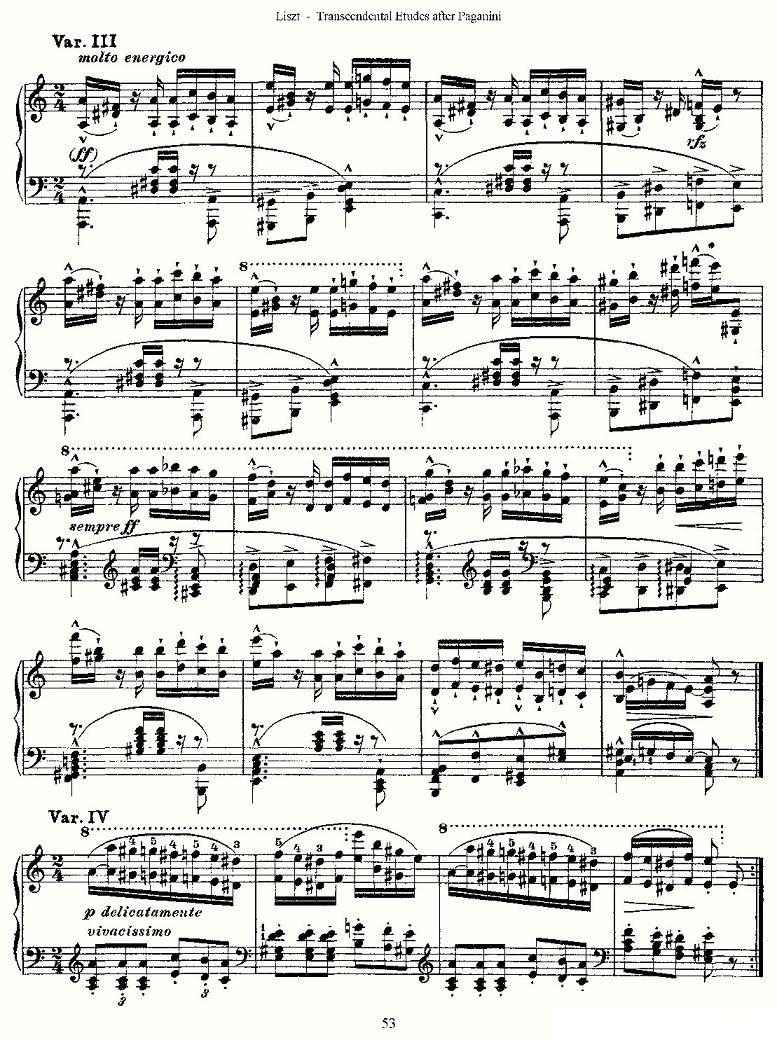 李斯特六首帕格尼尼练习曲之（六）钢琴曲谱（图3）