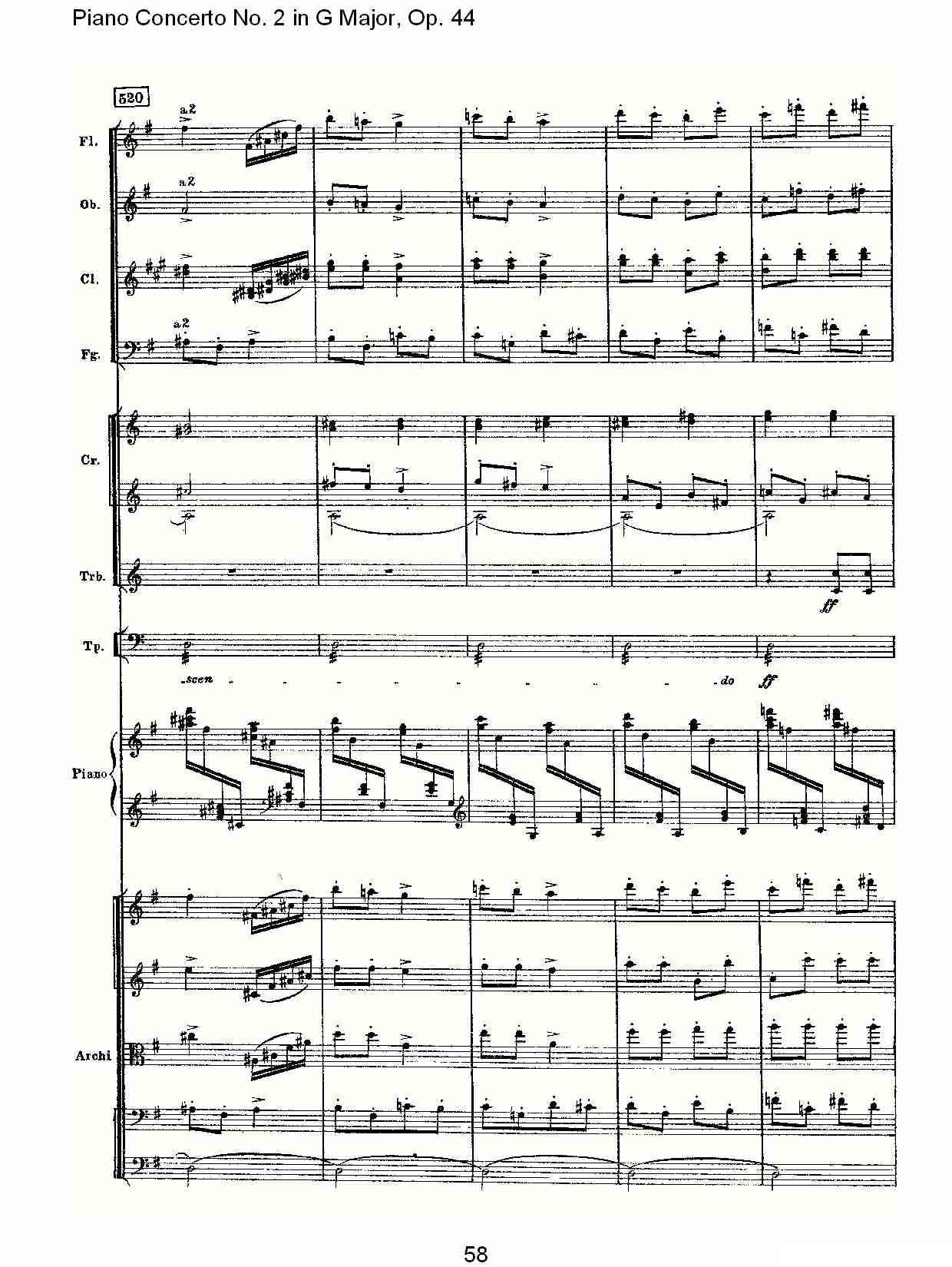 G大调第二钢琴协奏曲, Op.44第三乐章（二）钢琴曲谱（图23）