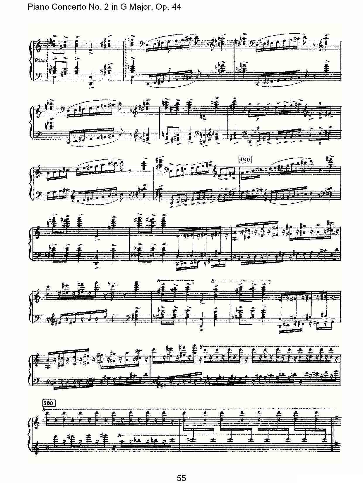 G大调第二钢琴协奏曲, Op.44第一乐章（二）钢琴曲谱（图25）