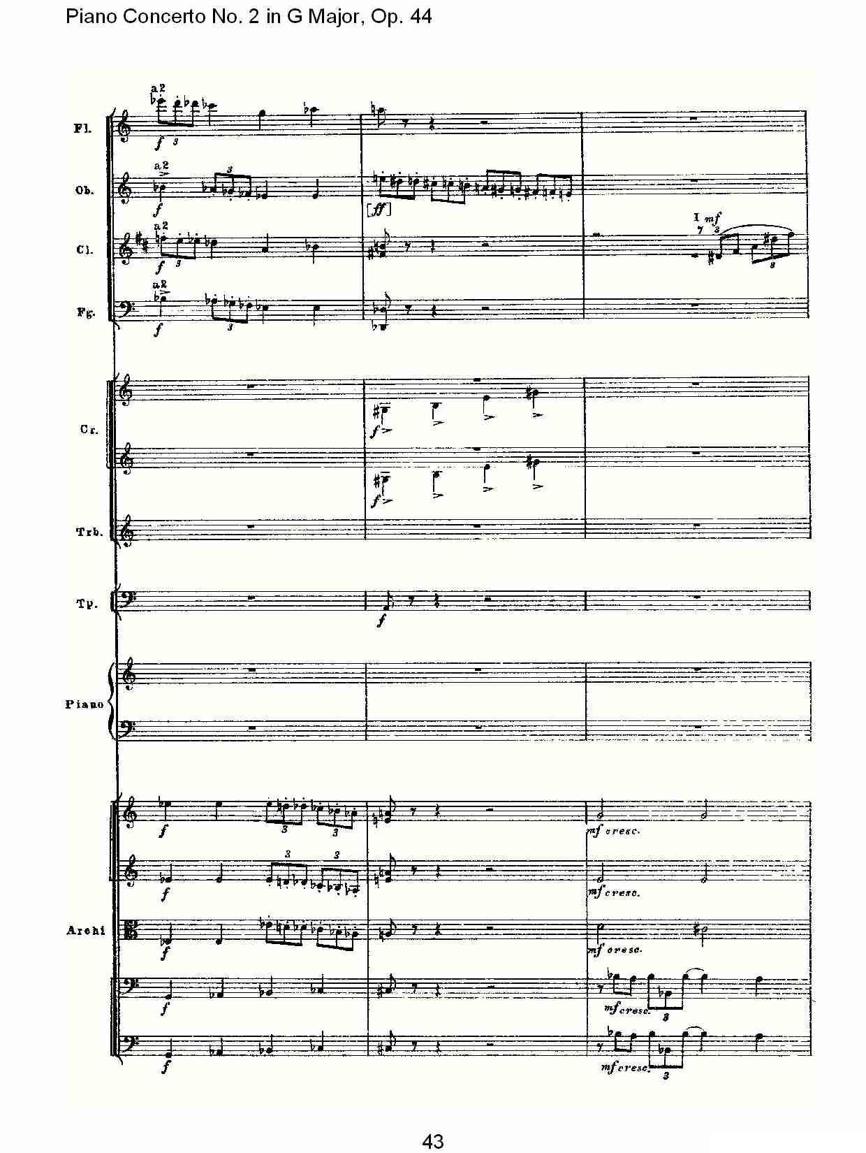 G大调第二钢琴协奏曲, Op.44第一乐章（二）钢琴曲谱（图13）