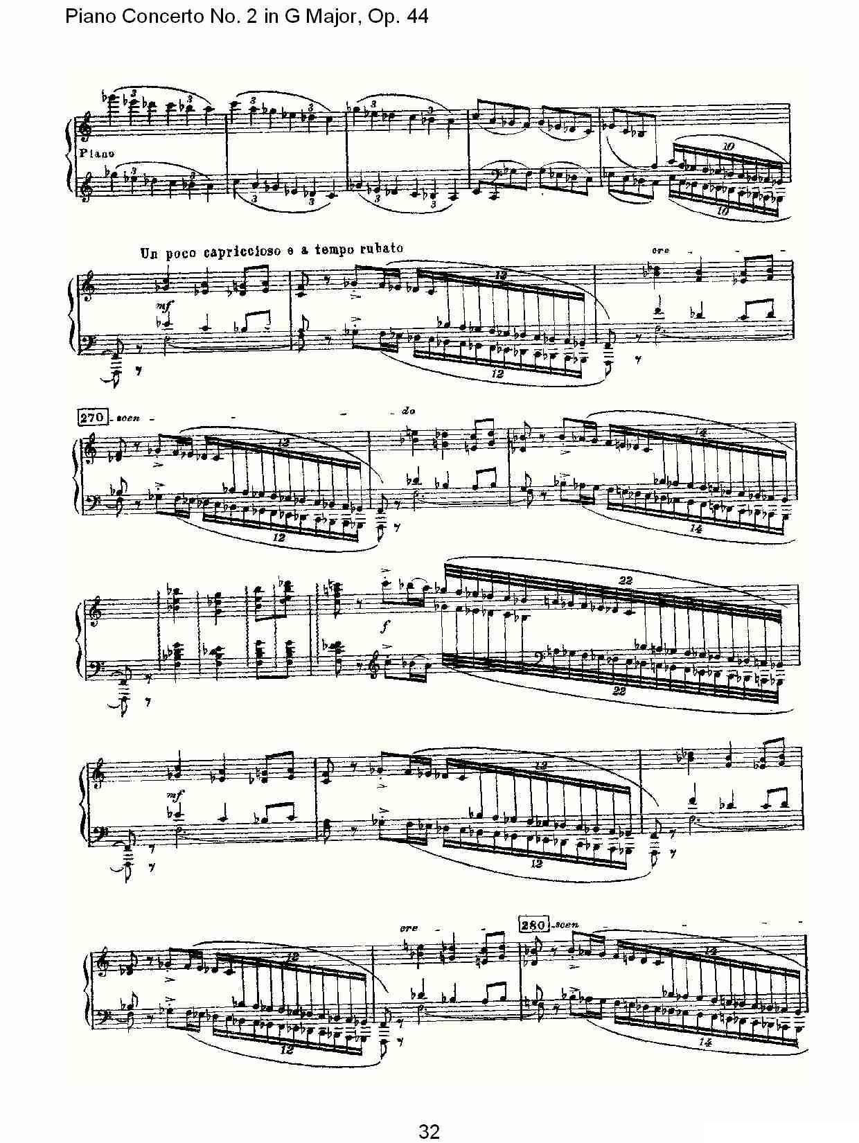 G大调第二钢琴协奏曲, Op.44第一乐章（二）钢琴曲谱（图2）