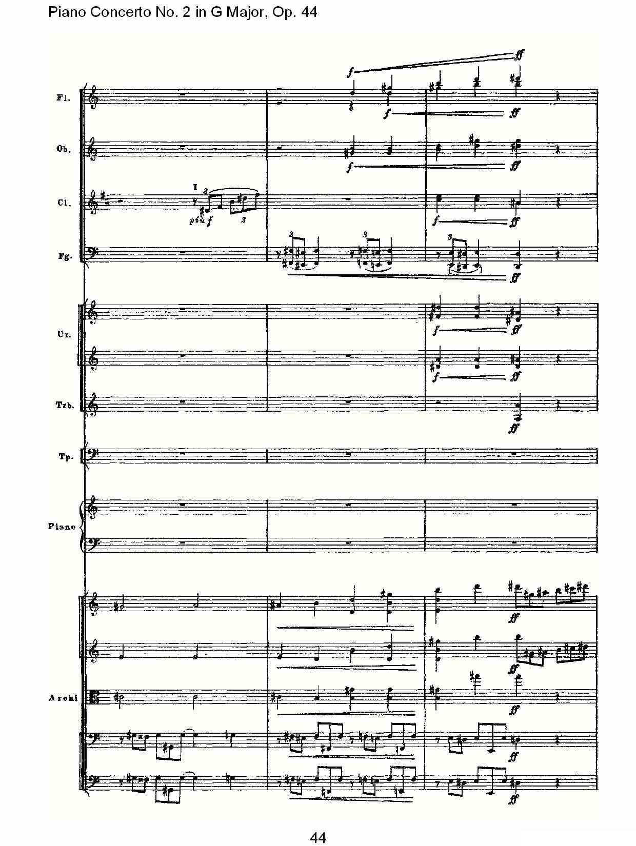 G大调第二钢琴协奏曲, Op.44第一乐章（二）钢琴曲谱（图14）