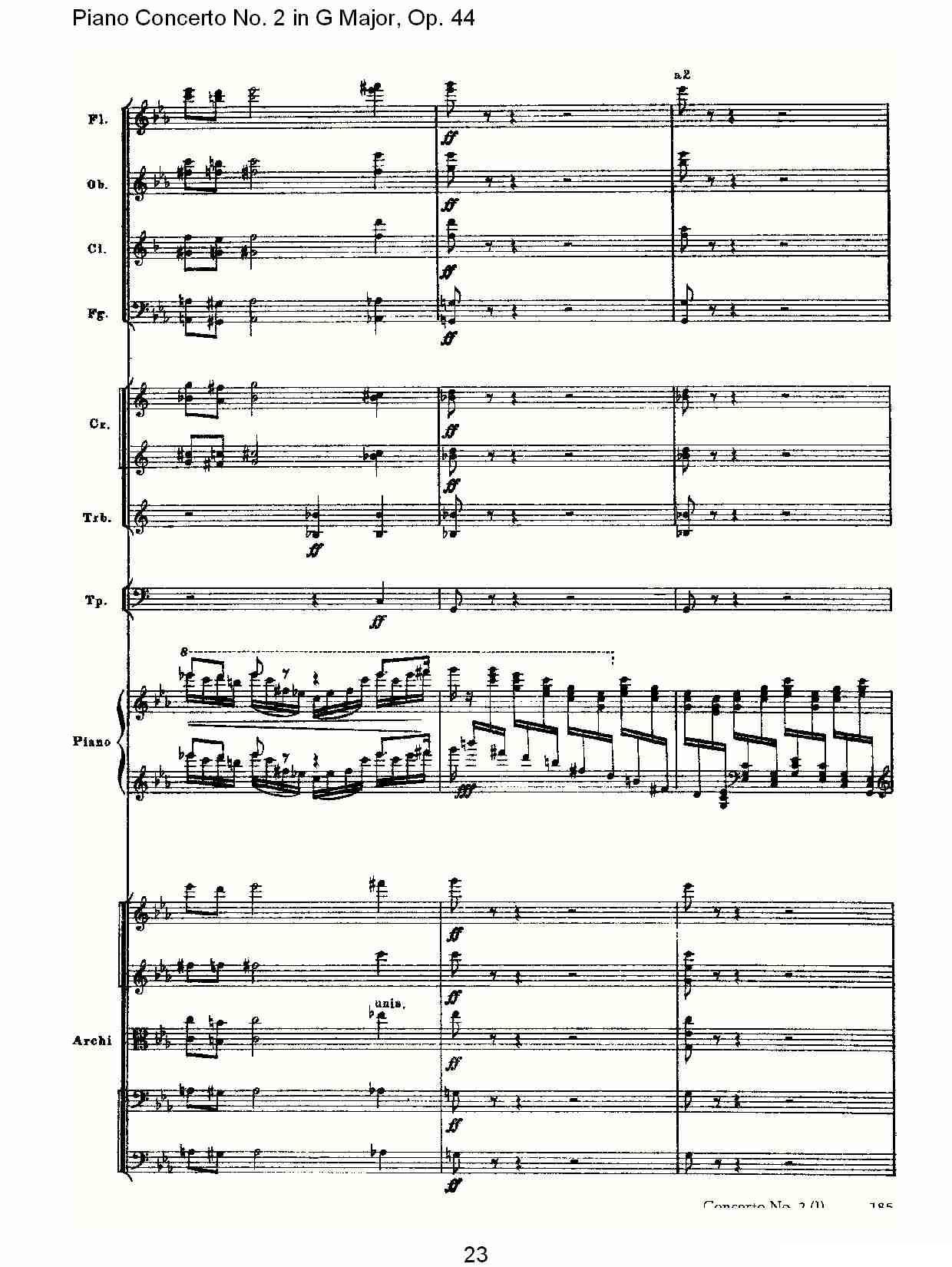G大调第二钢琴协奏曲, Op.44第一乐章（一）钢琴曲谱（图23）