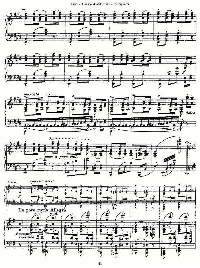 李斯特六首帕格尼尼练习曲之（五）钢琴曲谱（图2）