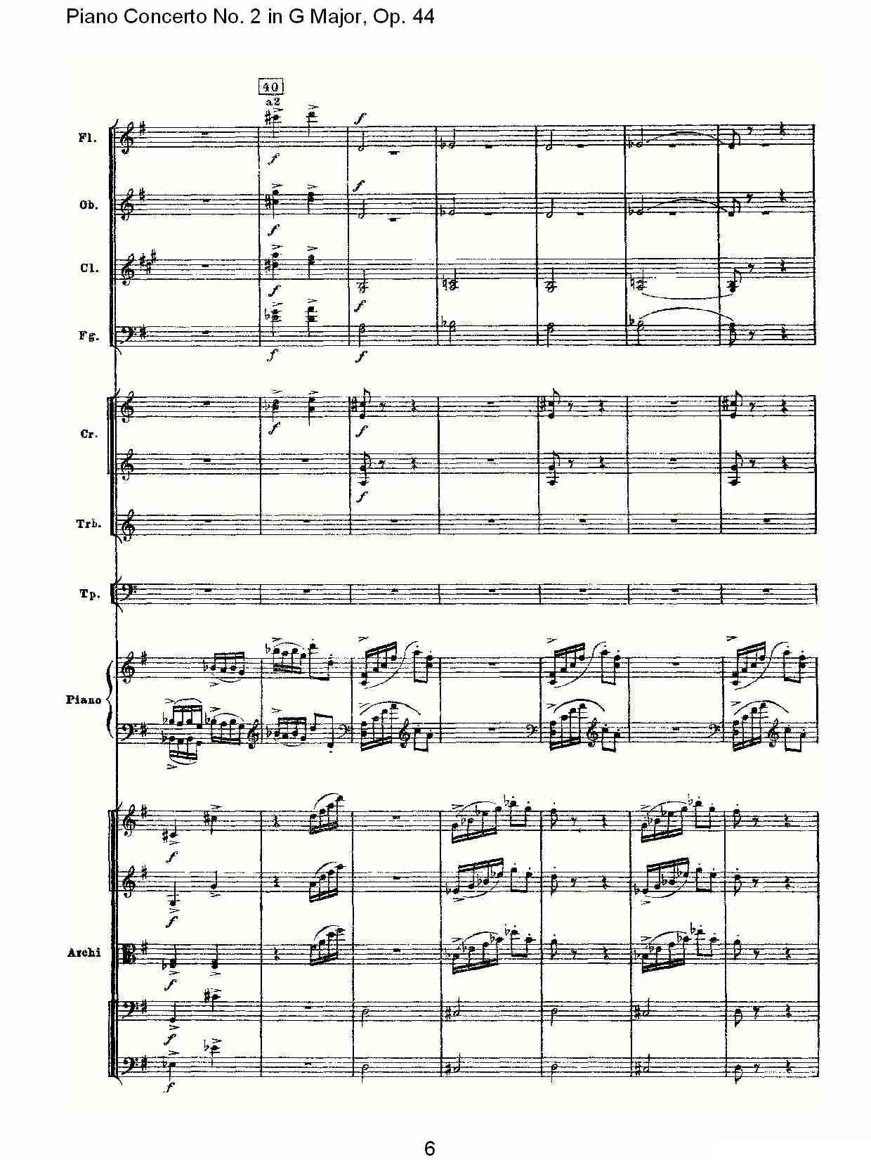 G大调第二钢琴协奏曲, Op.44第三乐章（一）钢琴曲谱（图6）