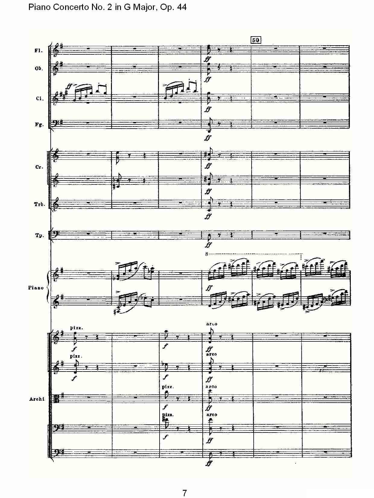 G大调第二钢琴协奏曲, Op.44第三乐章（一）钢琴曲谱（图7）