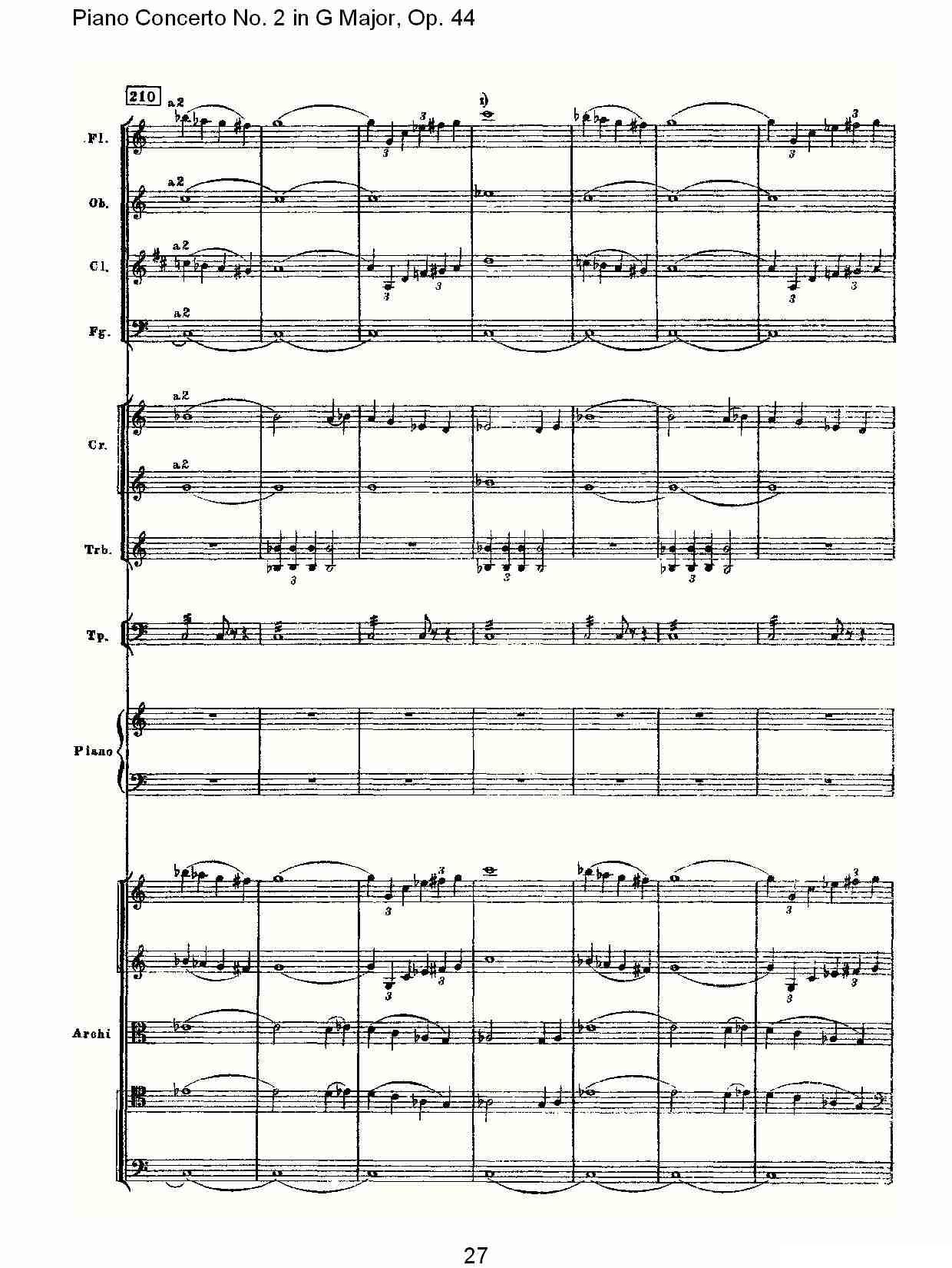 G大调第二钢琴协奏曲, Op.44第一乐章（一）钢琴曲谱（图27）