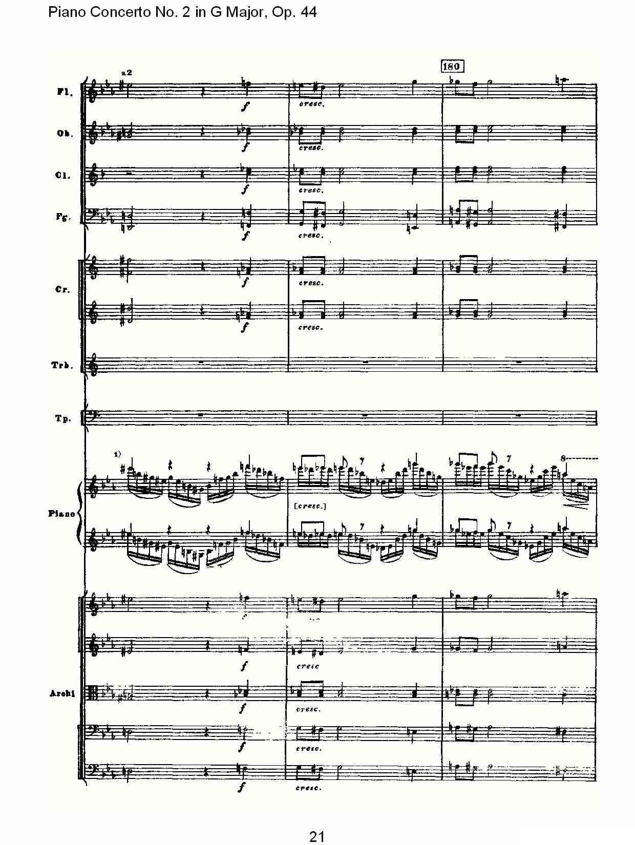 G大调第二钢琴协奏曲, Op.44第一乐章（一）钢琴曲谱（图21）