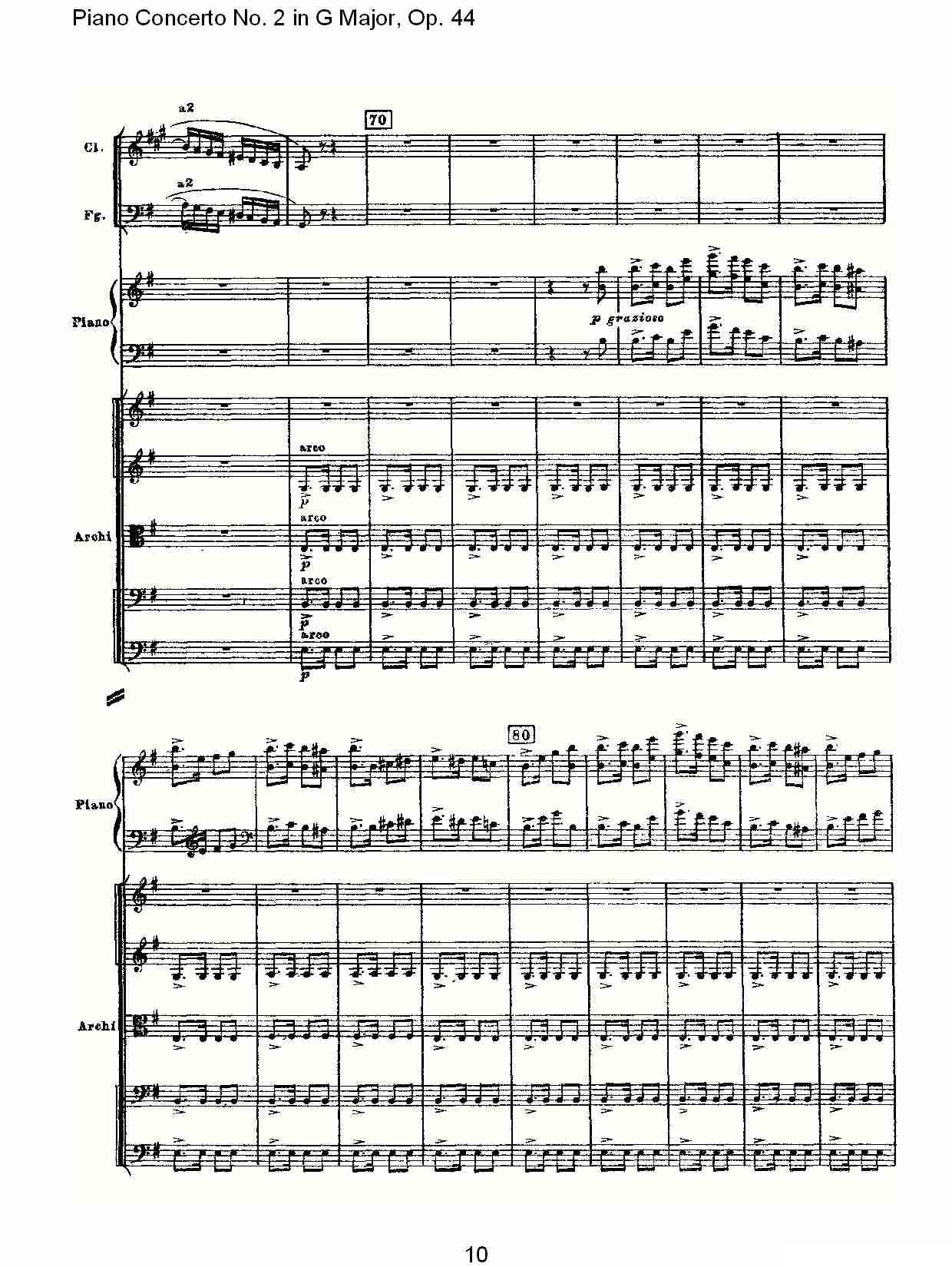 G大调第二钢琴协奏曲, Op.44第三乐章（一）钢琴曲谱（图10）