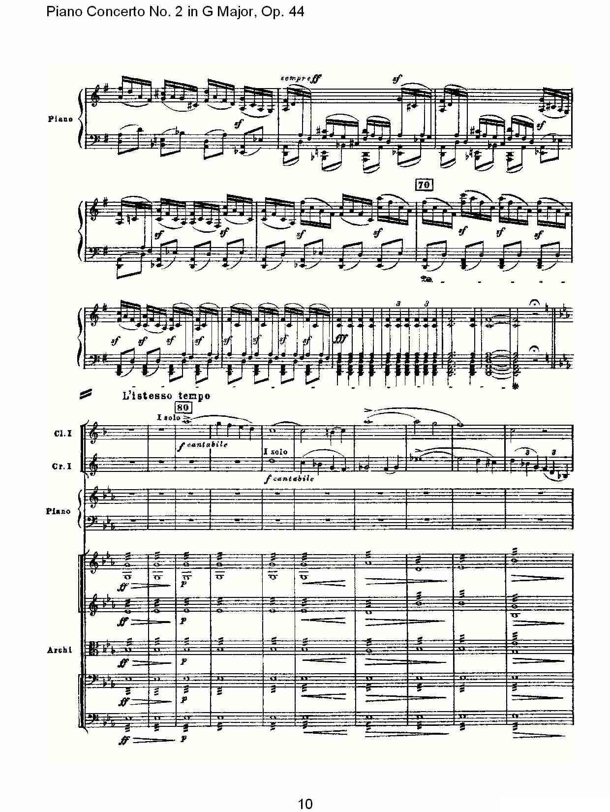 G大调第二钢琴协奏曲, Op.44第一乐章（一）钢琴曲谱（图10）