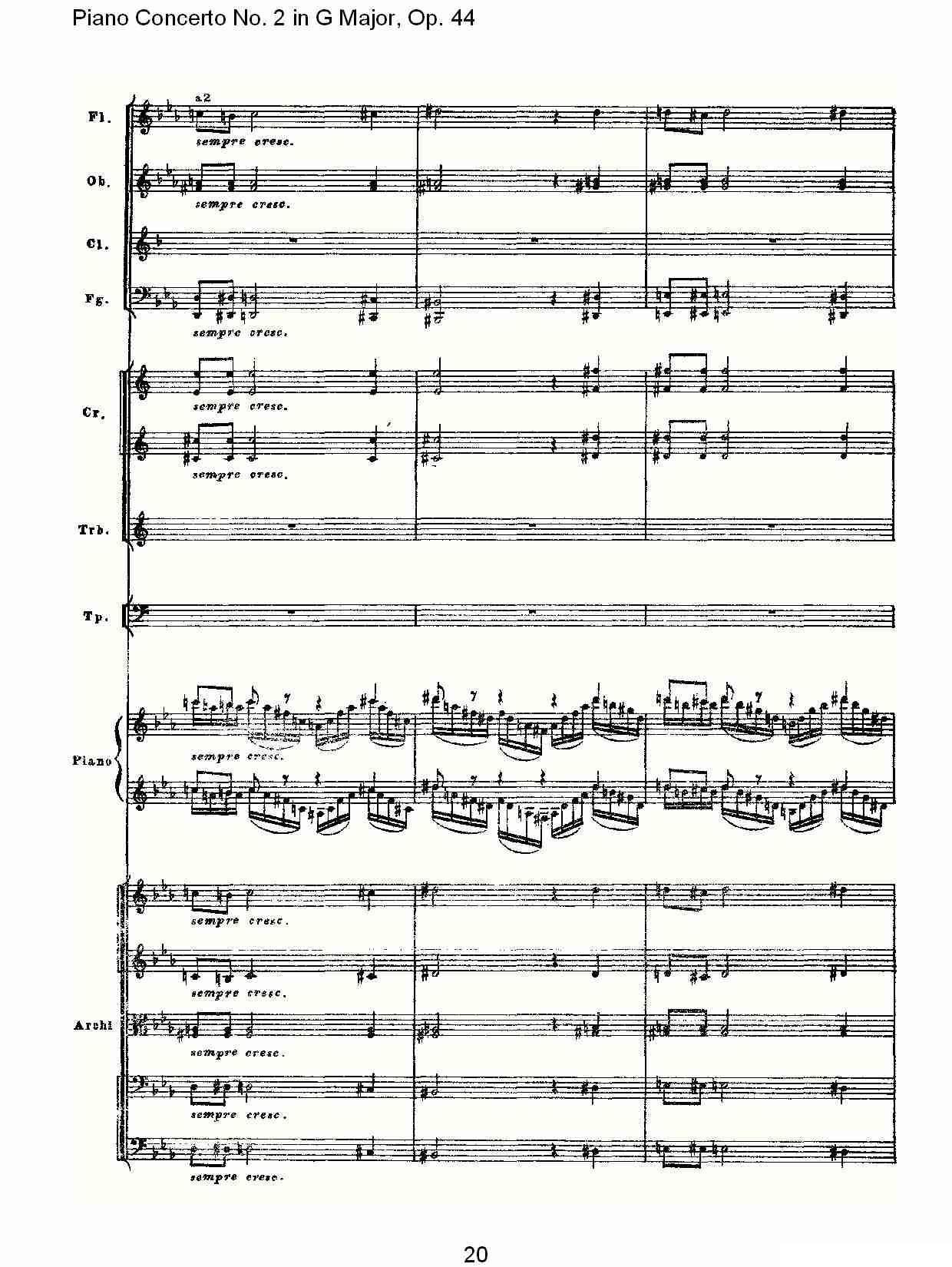 G大调第二钢琴协奏曲, Op.44第一乐章（一）钢琴曲谱（图20）