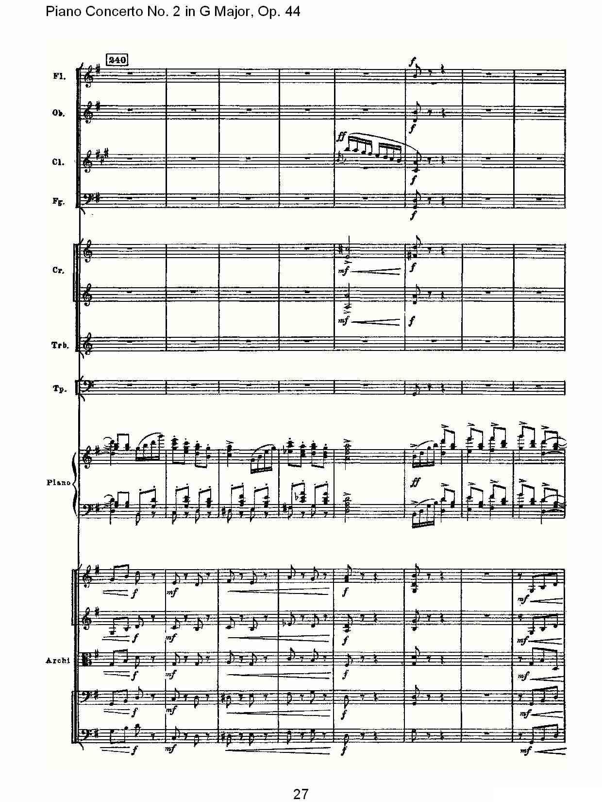 G大调第二钢琴协奏曲, Op.44第三乐章（一）钢琴曲谱（图27）
