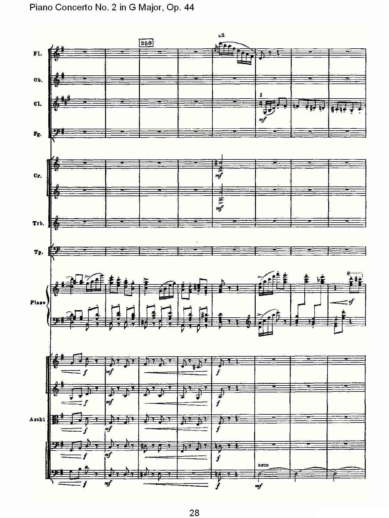 G大调第二钢琴协奏曲, Op.44第三乐章（一）钢琴曲谱（图28）