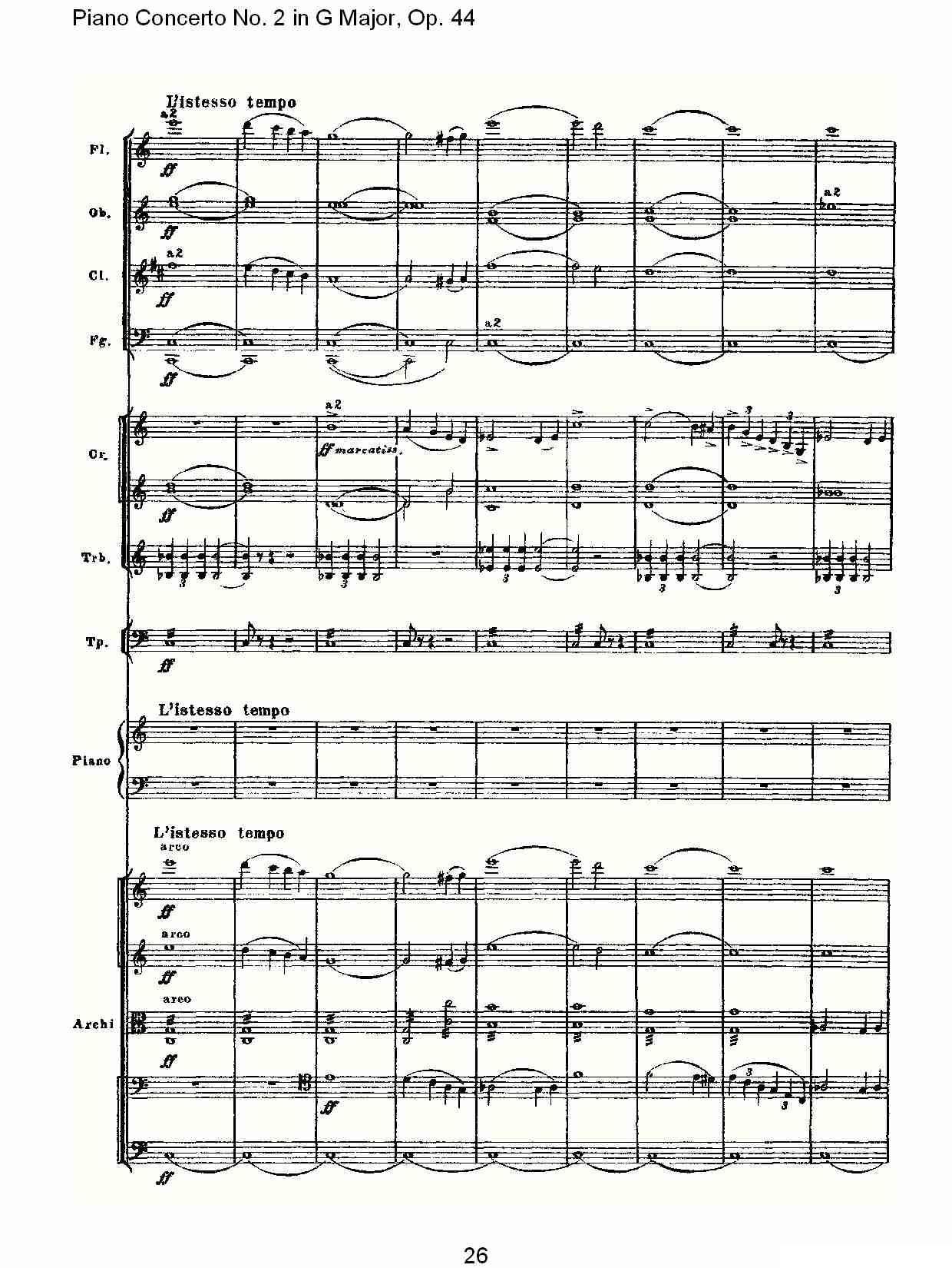 G大调第二钢琴协奏曲, Op.44第一乐章（一）钢琴曲谱（图26）