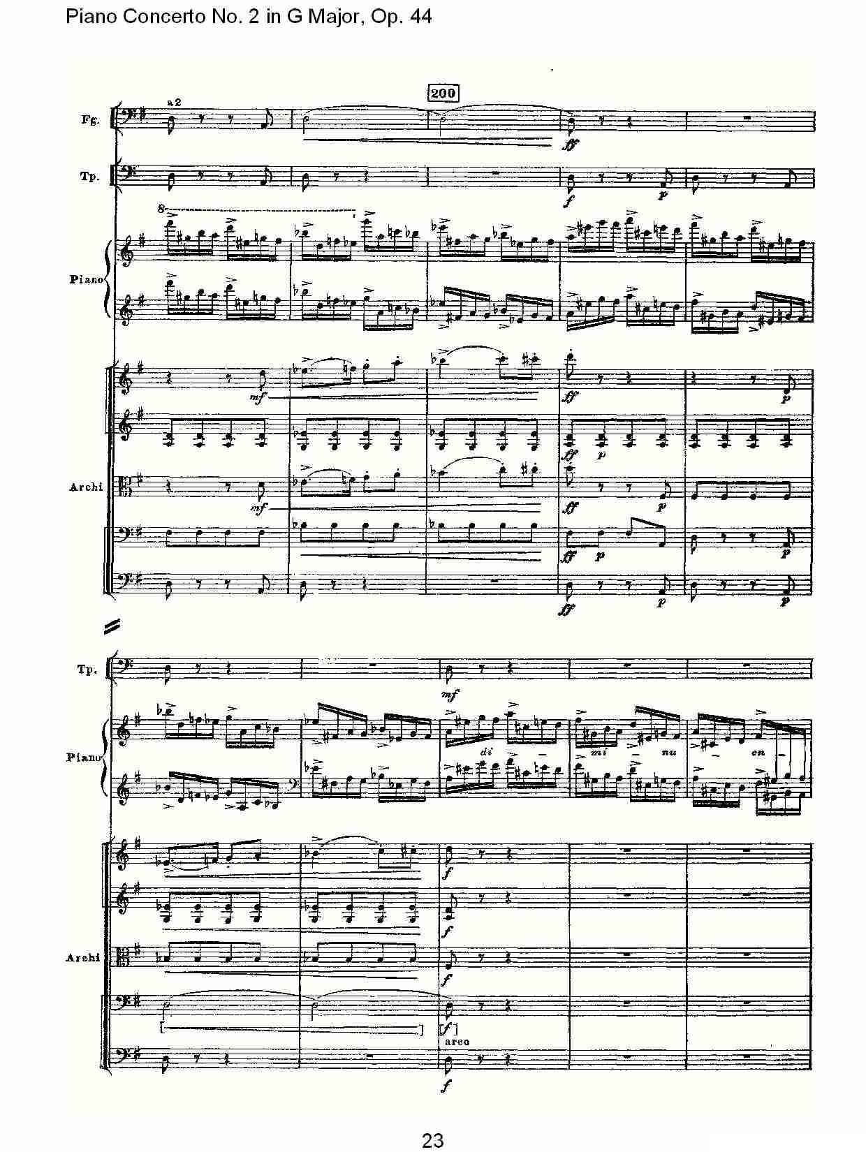 G大调第二钢琴协奏曲, Op.44第三乐章（一）钢琴曲谱（图23）