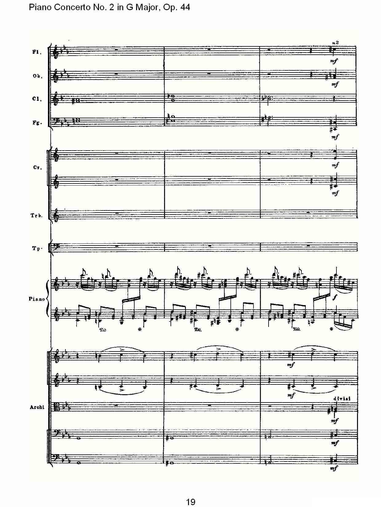 G大调第二钢琴协奏曲, Op.44第一乐章（一）钢琴曲谱（图19）