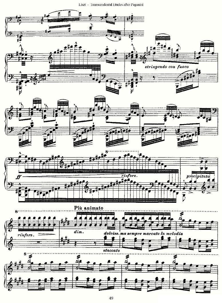 李斯特六首帕格尼尼练习曲之（五）钢琴曲谱（图8）
