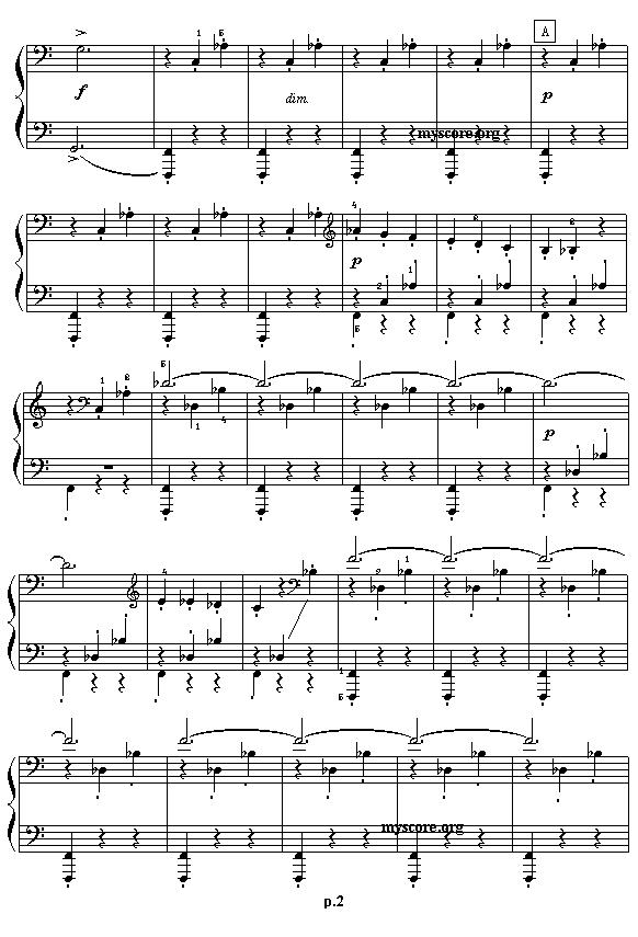 艾金娜与马塞拉涅尼亚双人舞（四手联弹之二）钢琴曲谱（图2）