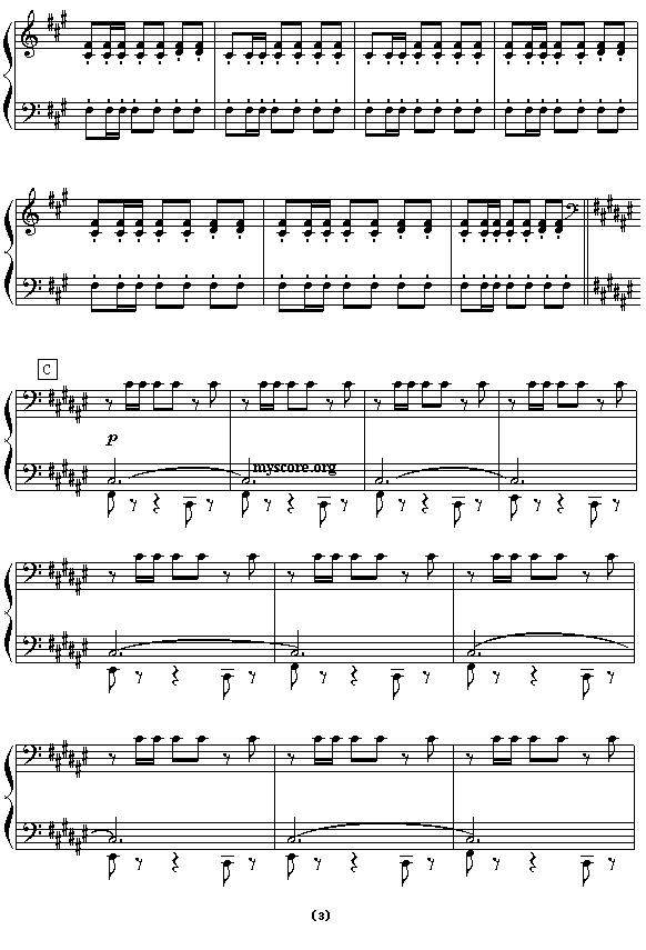 西班牙舞曲（四手联弹之二）钢琴曲谱（图3）