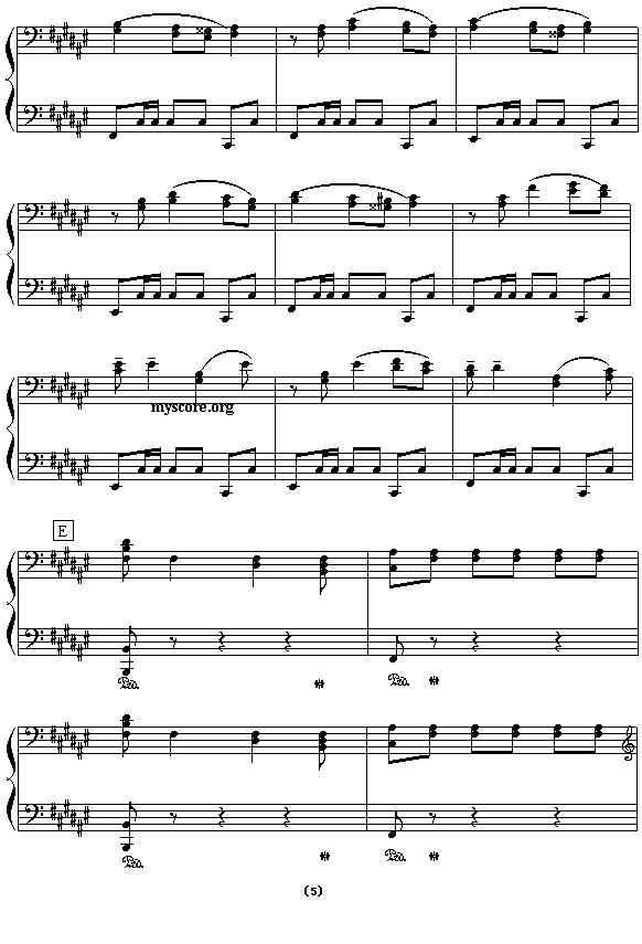西班牙舞曲（四手联弹之二）钢琴曲谱（图5）