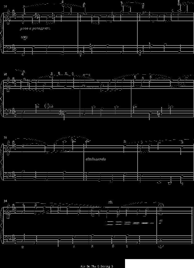 Air On The G String（G弦之歌）钢琴曲谱（图3）