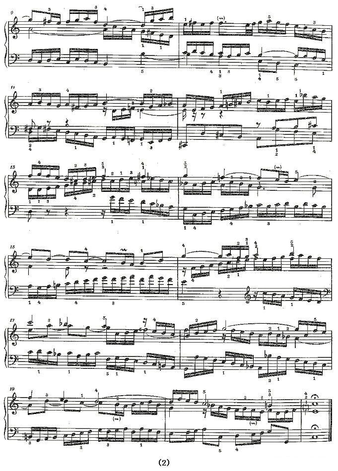 Sinfonia 1 BWV-787钢琴曲谱（图2）