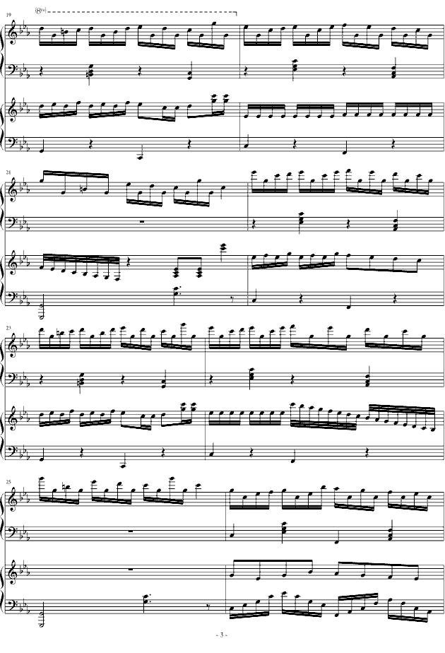 Croatian Rhapsody（克罗地亚、四手联弹）钢琴曲谱（图3）