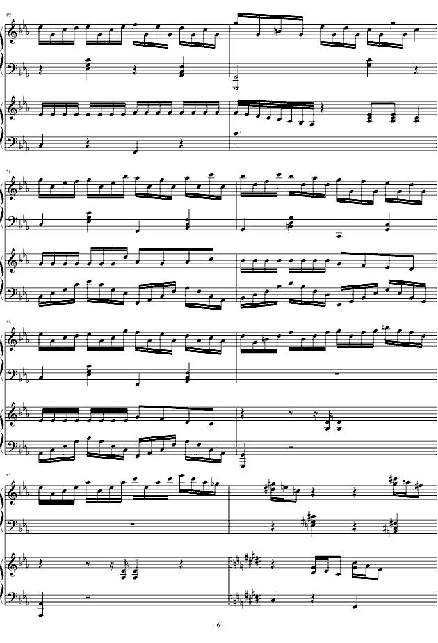 Croatian Rhapsody（克罗地亚、四手联弹）钢琴曲谱（图6）