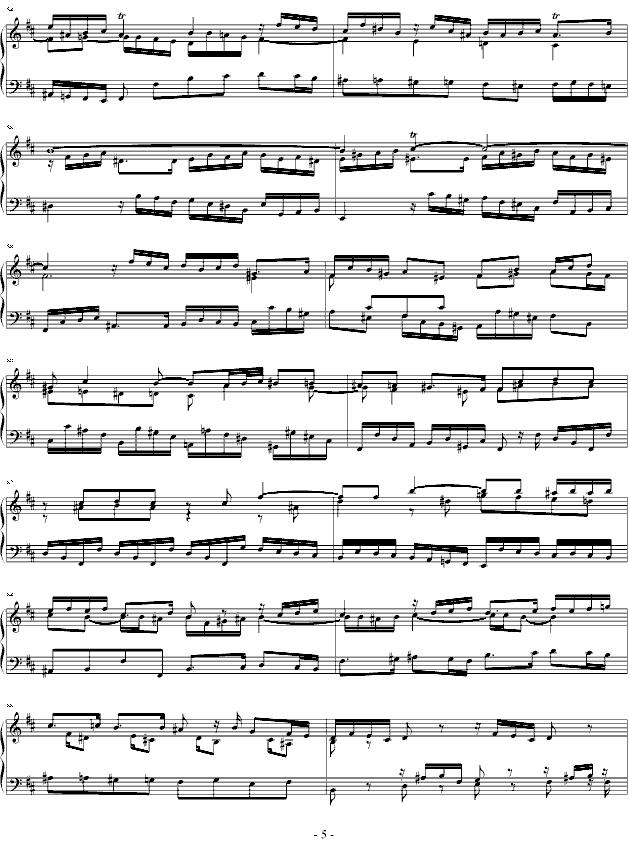 Fuge h-moll钢琴曲谱（图5）